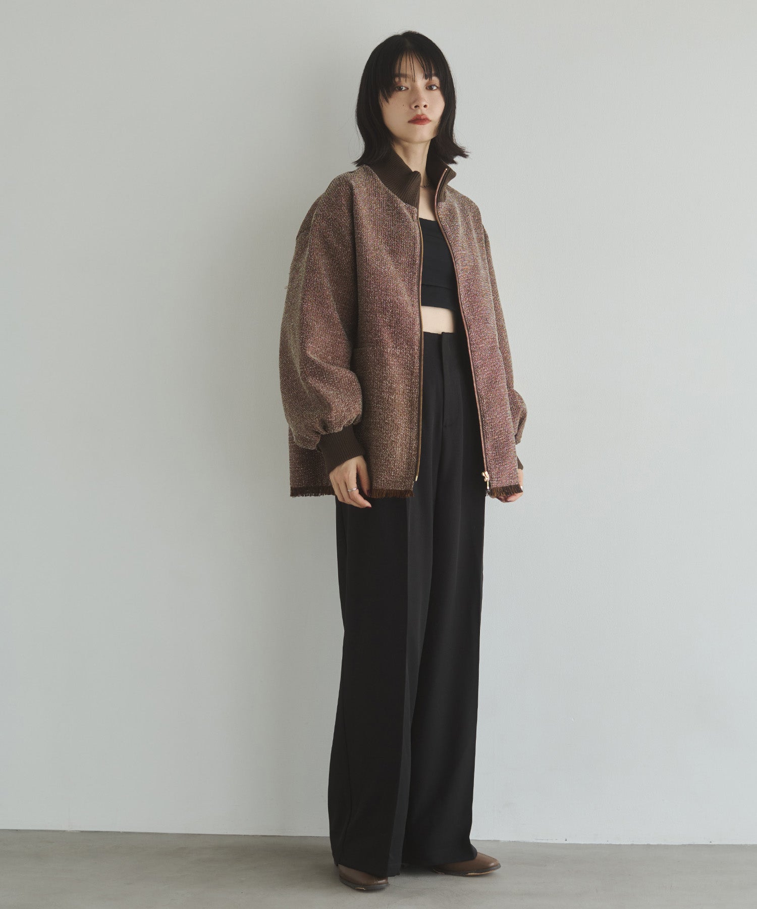 POLY TWILL TUCK PANTS