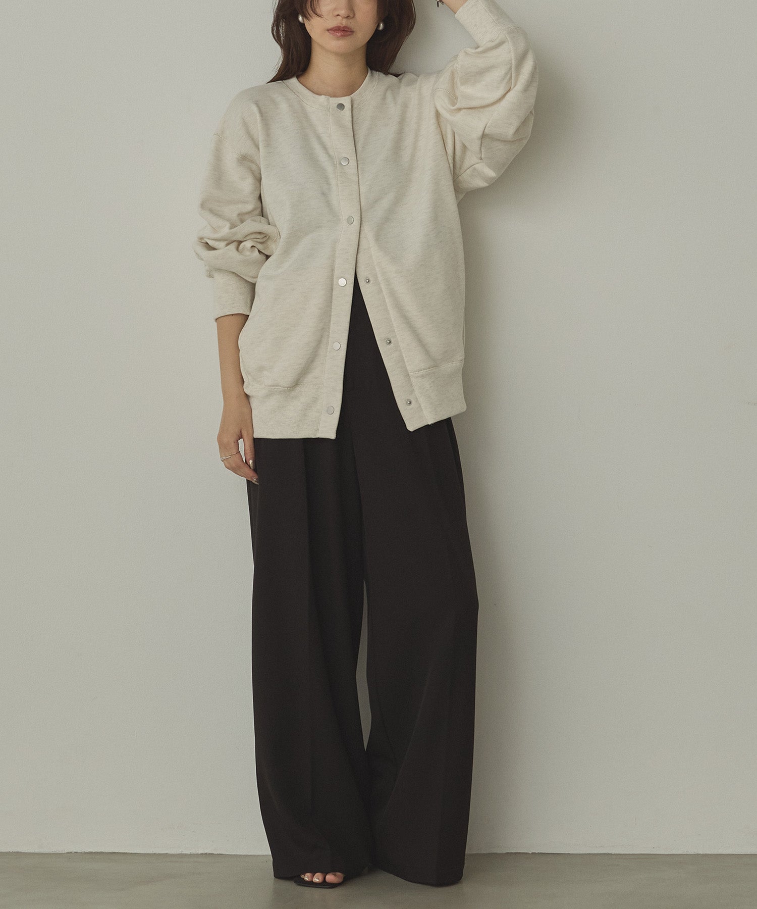 POLY TWILL TUCK PANTS