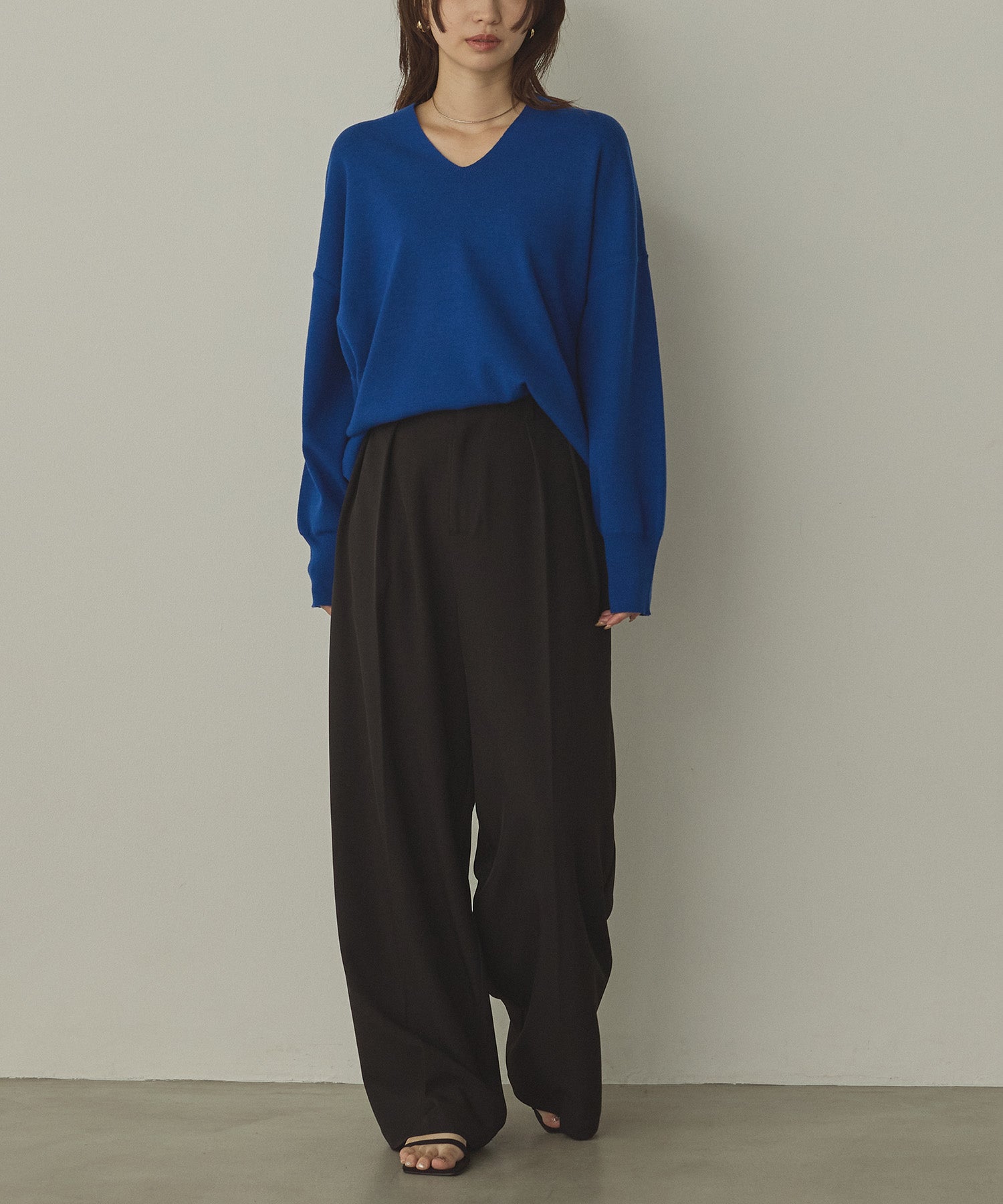POLY TWILL TUCK PANTS