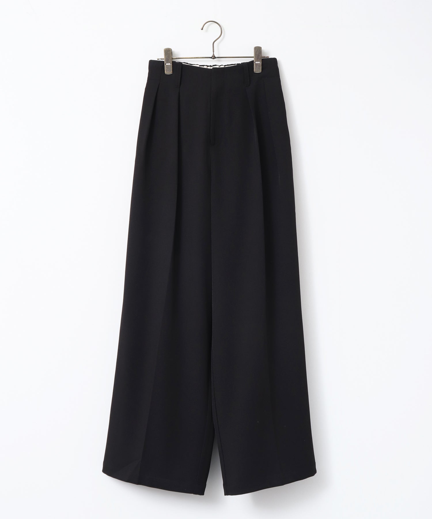 POLY TWILL TUCK PANTS
