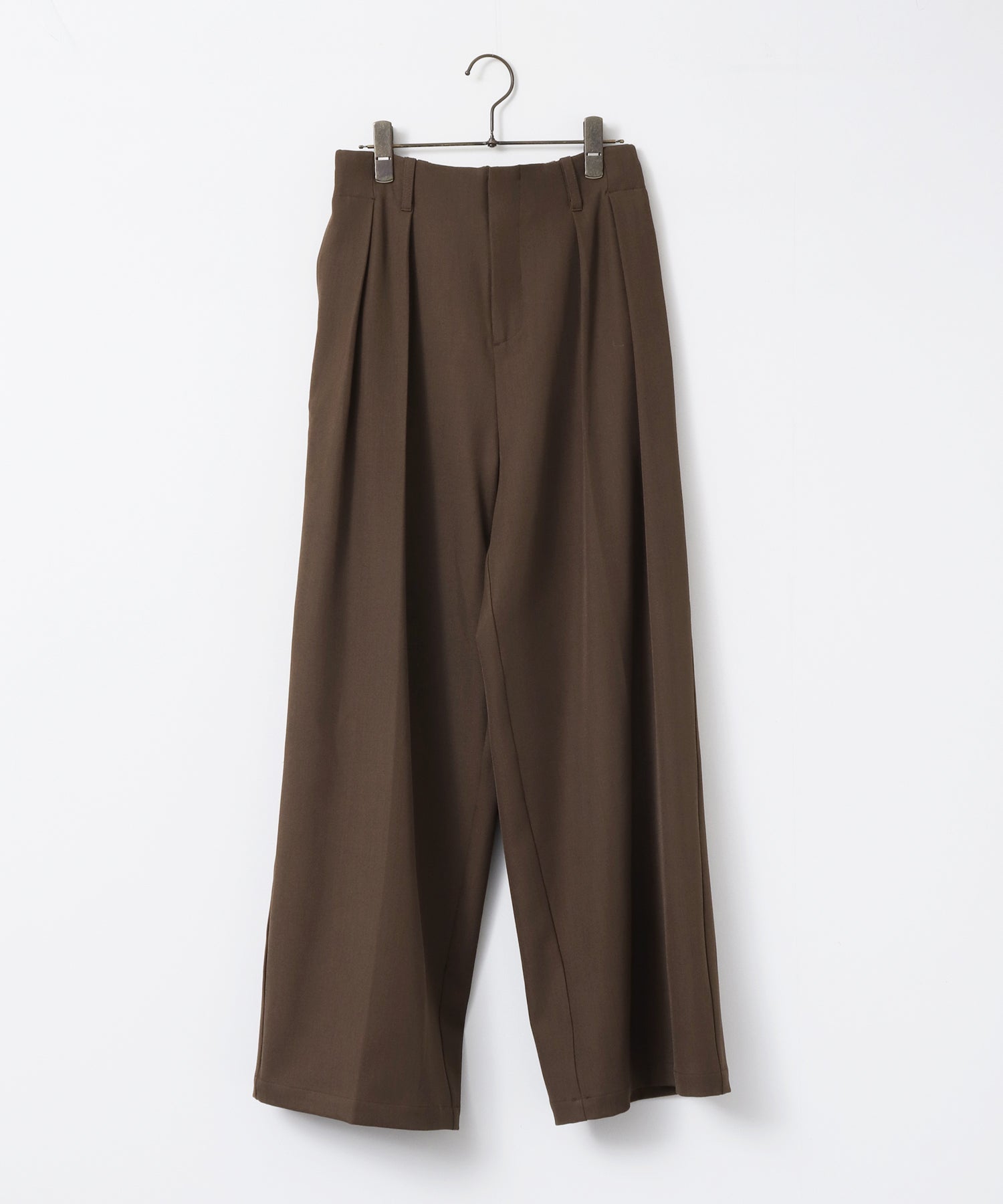 POLY TWILL TUCK PANTS