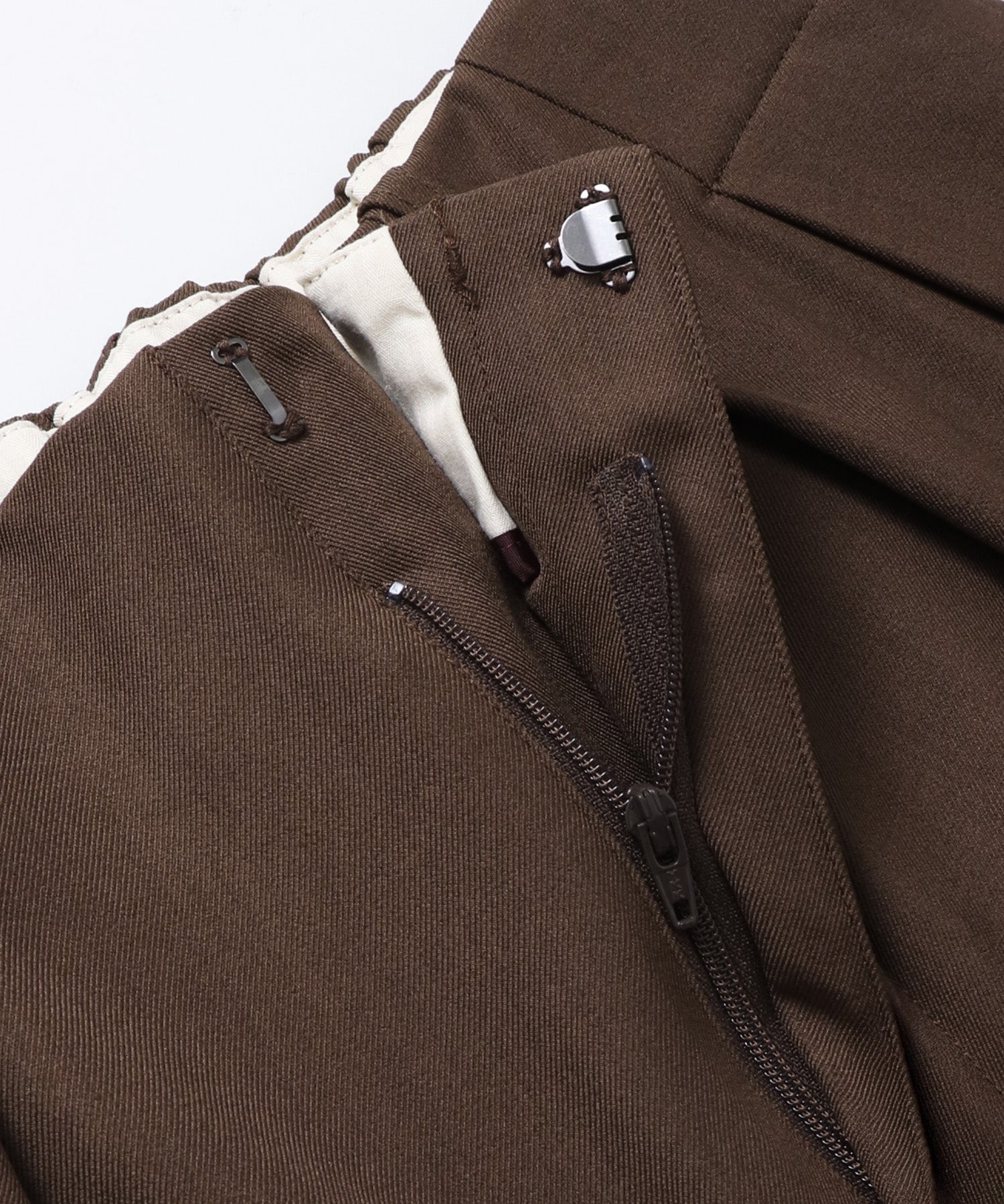 POLY TWILL TUCK PANTS