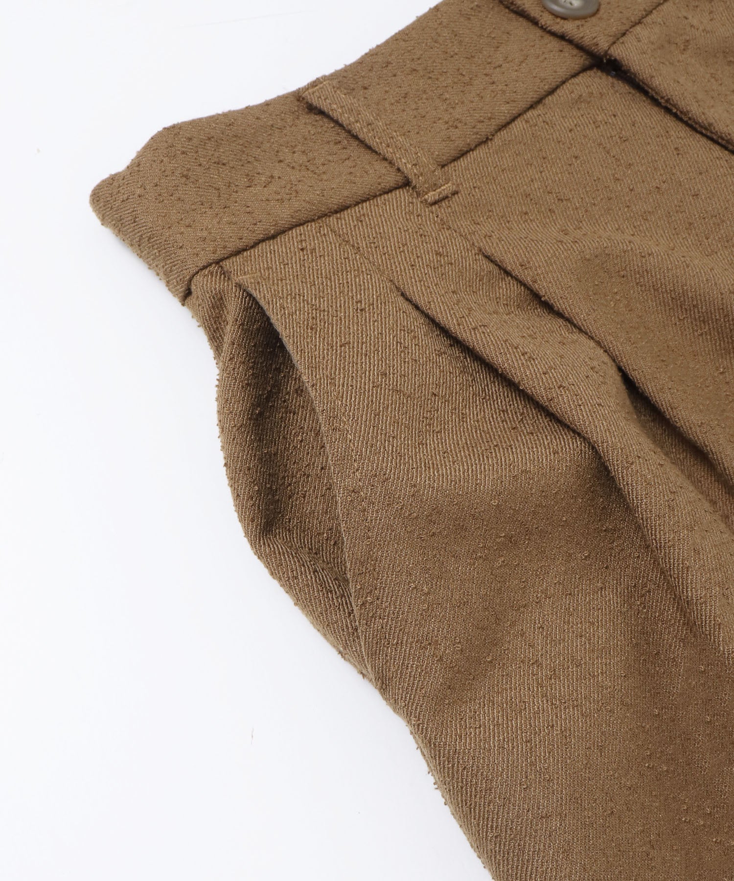 TWEED WIDE TUCK PANTS