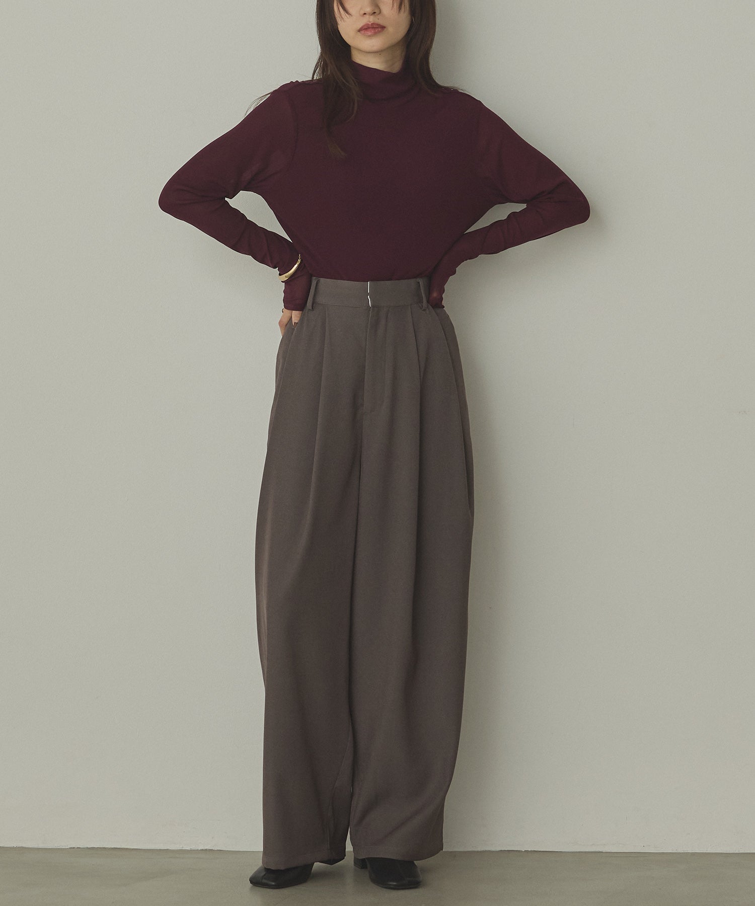 POLY TWILL CURVY PANTS