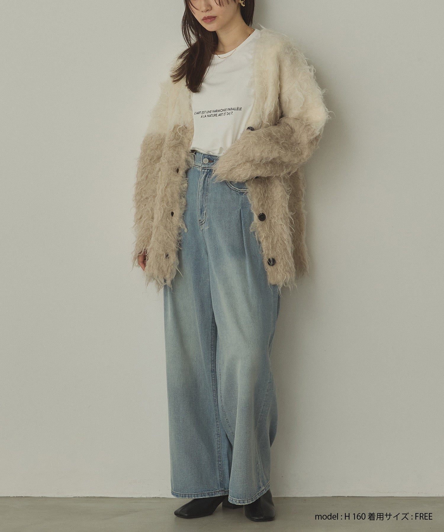 10ozポケットタック デニムパンツ