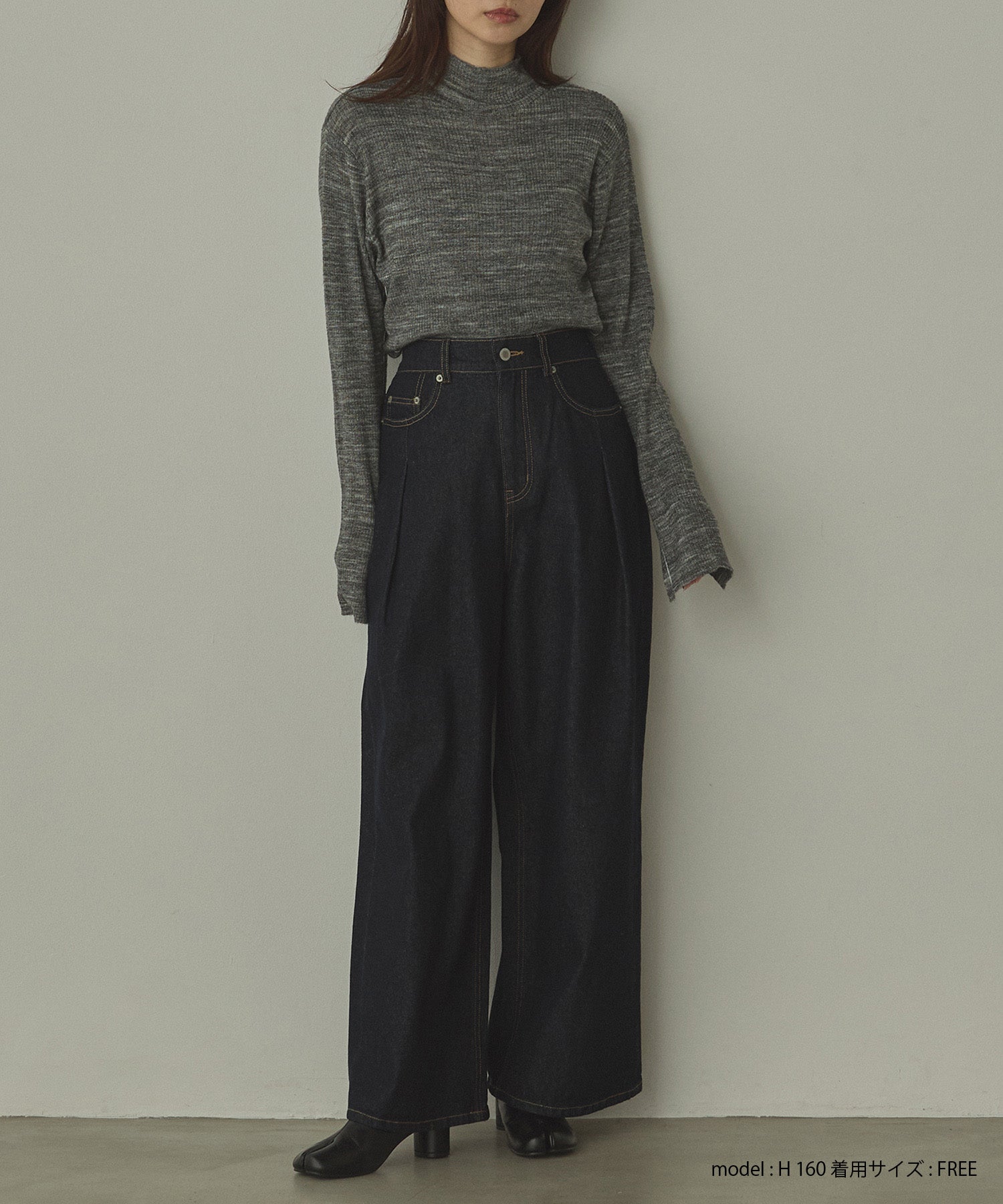 10ozポケットタック デニムパンツ