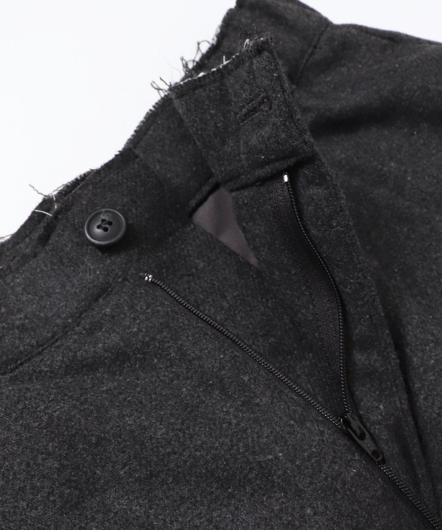 WOOL BLEND WIDE TUCK PANTS