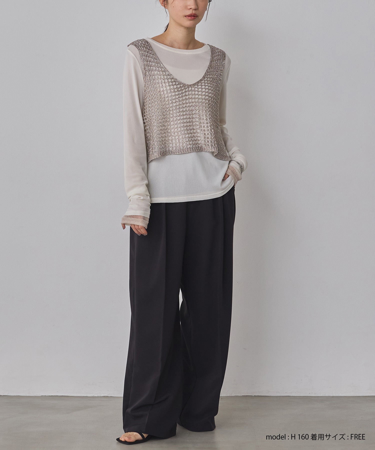 POLYRAYON TUCK PANTS