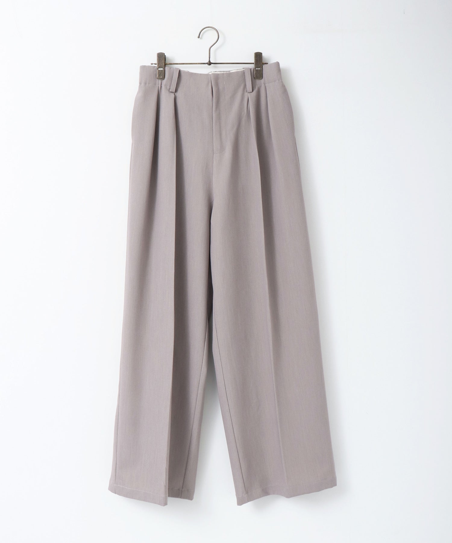 POLYRAYON TUCK PANTS