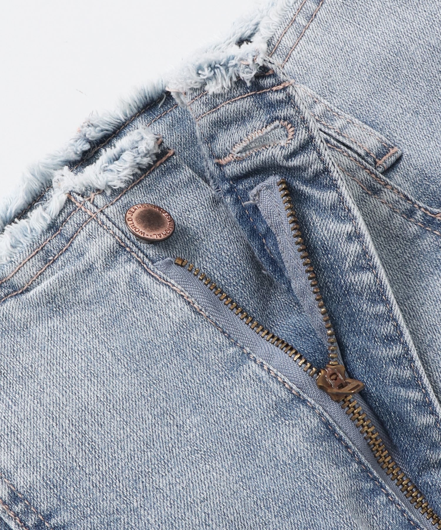 STRETCH DENIM WIDE PANTS