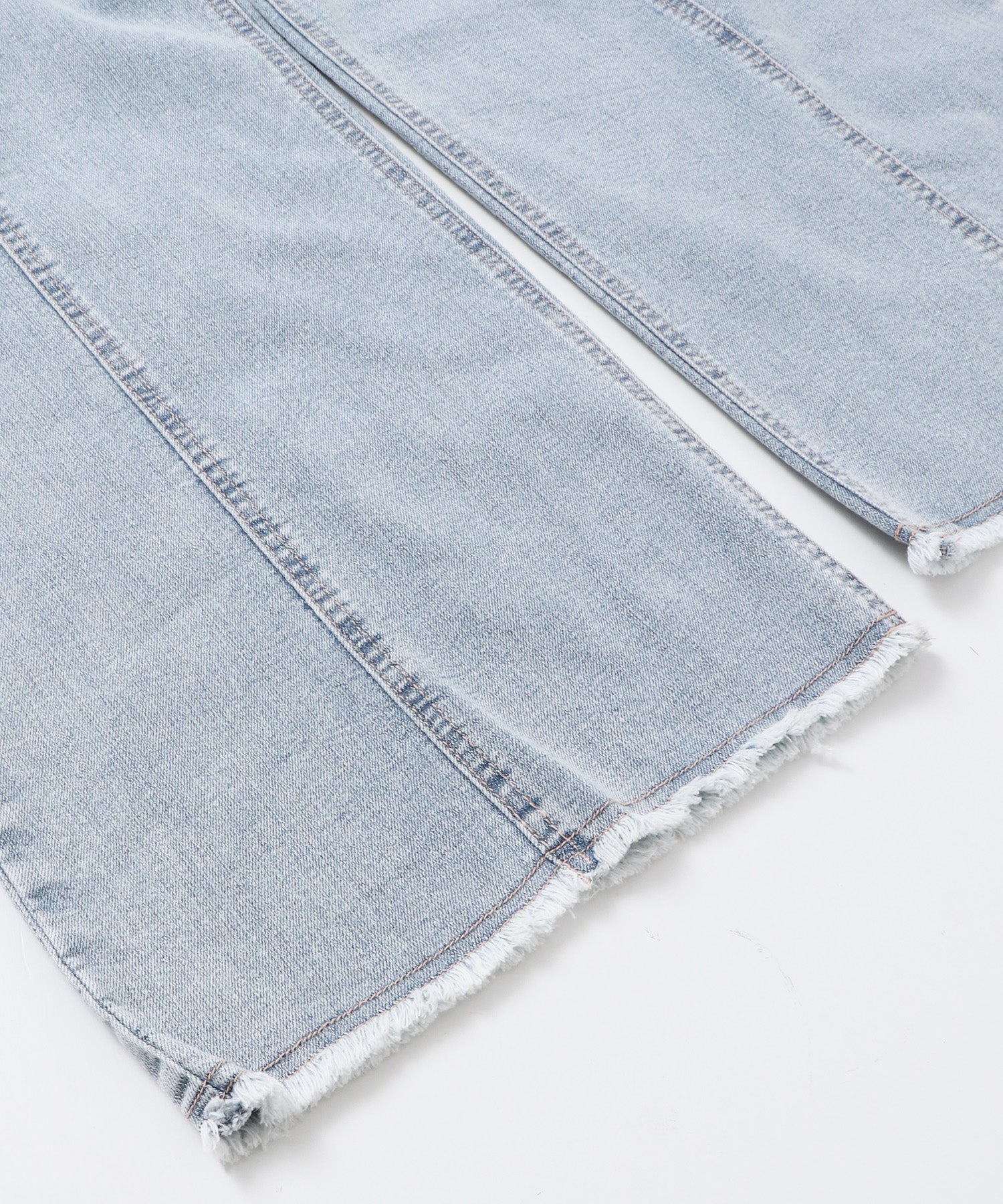 STRETCH DENIM WIDE PANTS