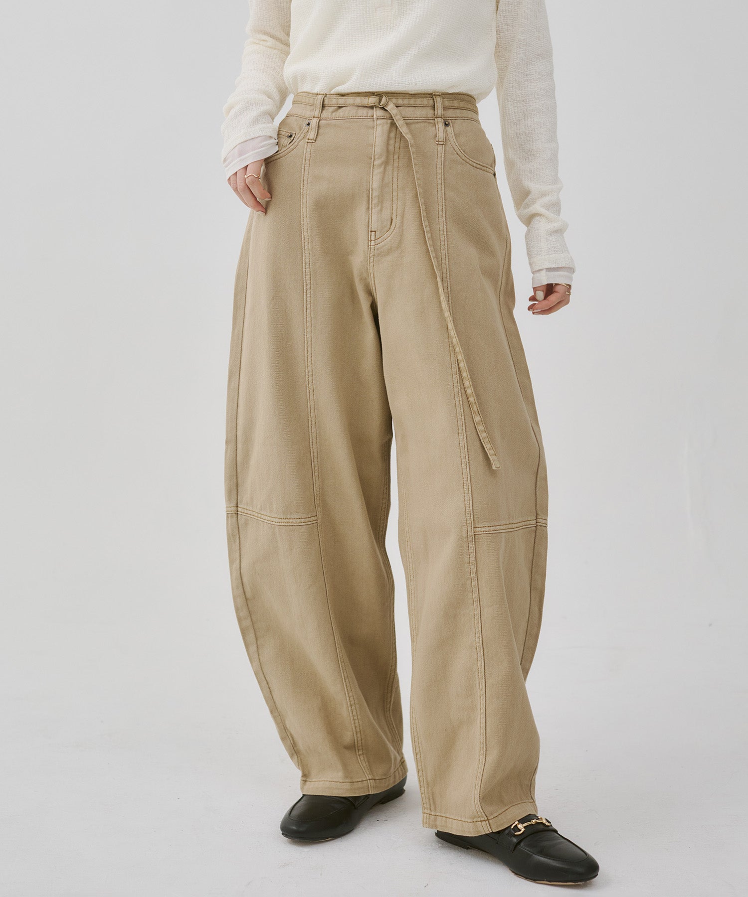 デニム/ツイル バレルパンツ