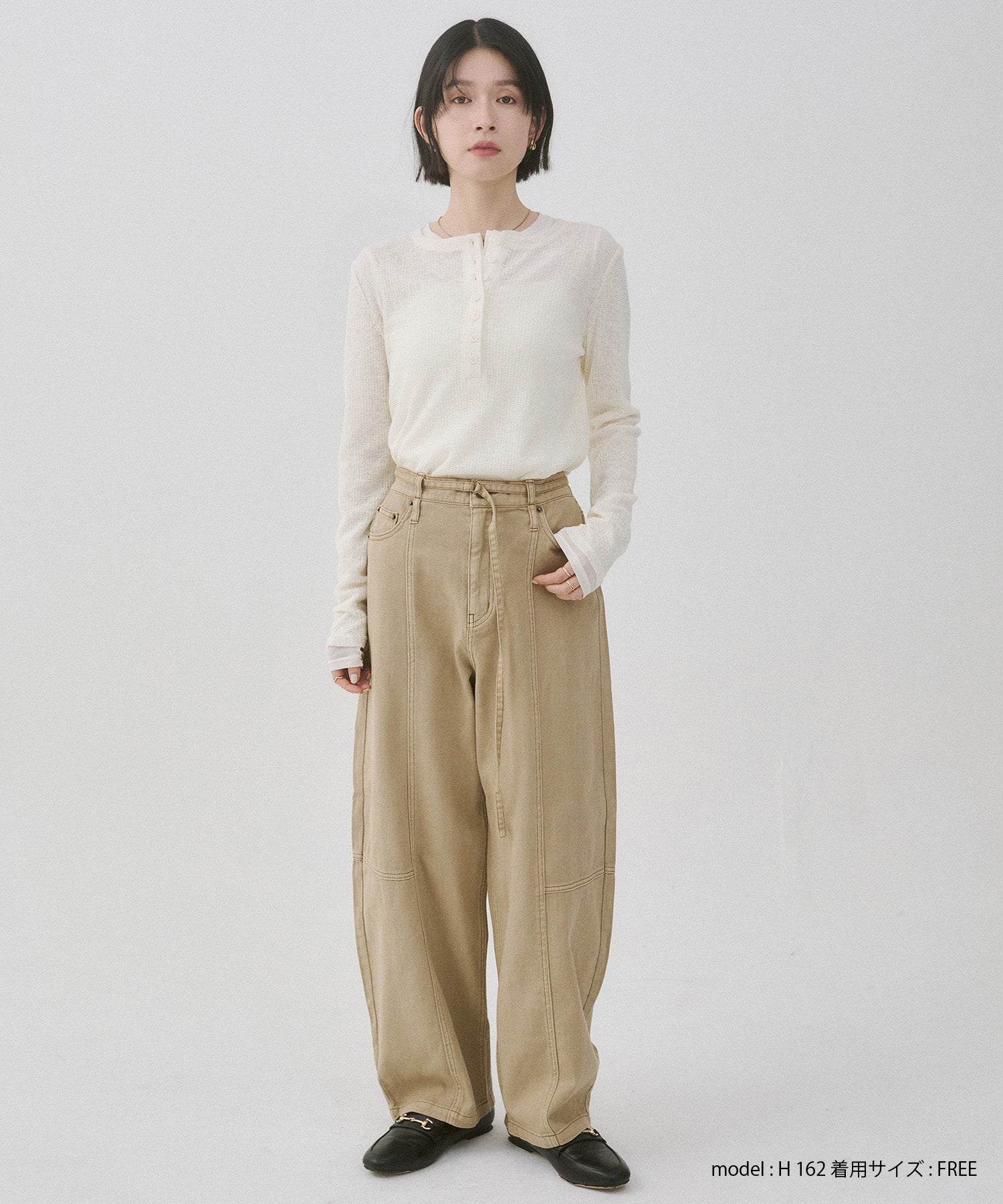 デニム/ツイル バレルパンツ