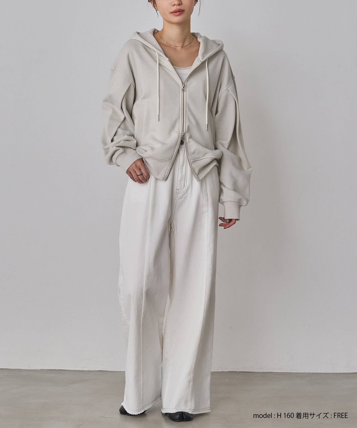 バイカラーデニムパンツ