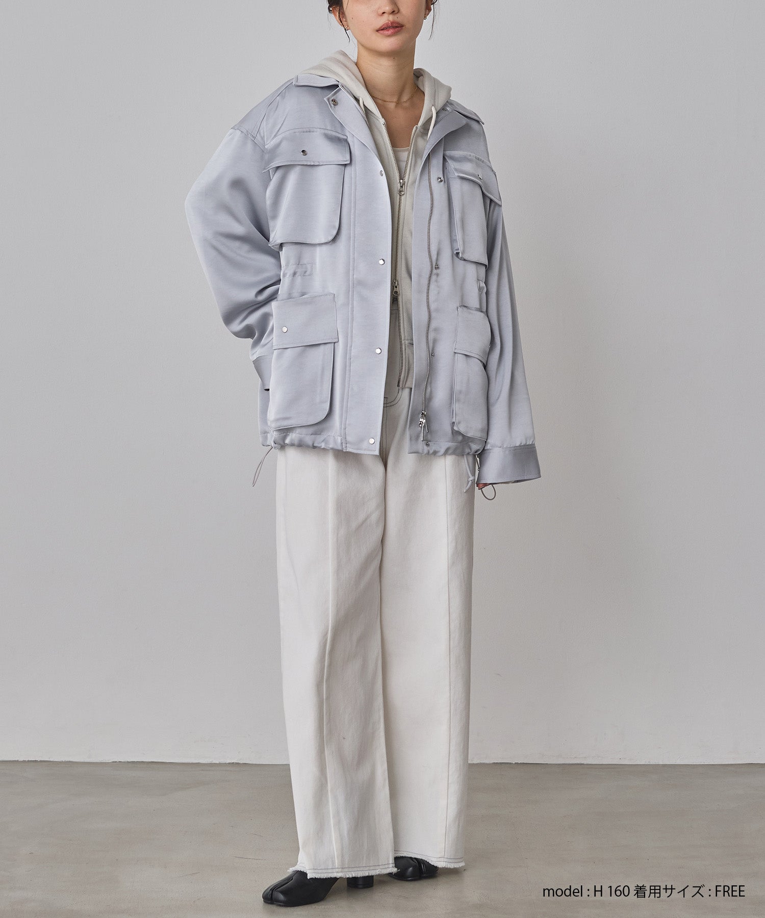 バイカラーデニムパンツ