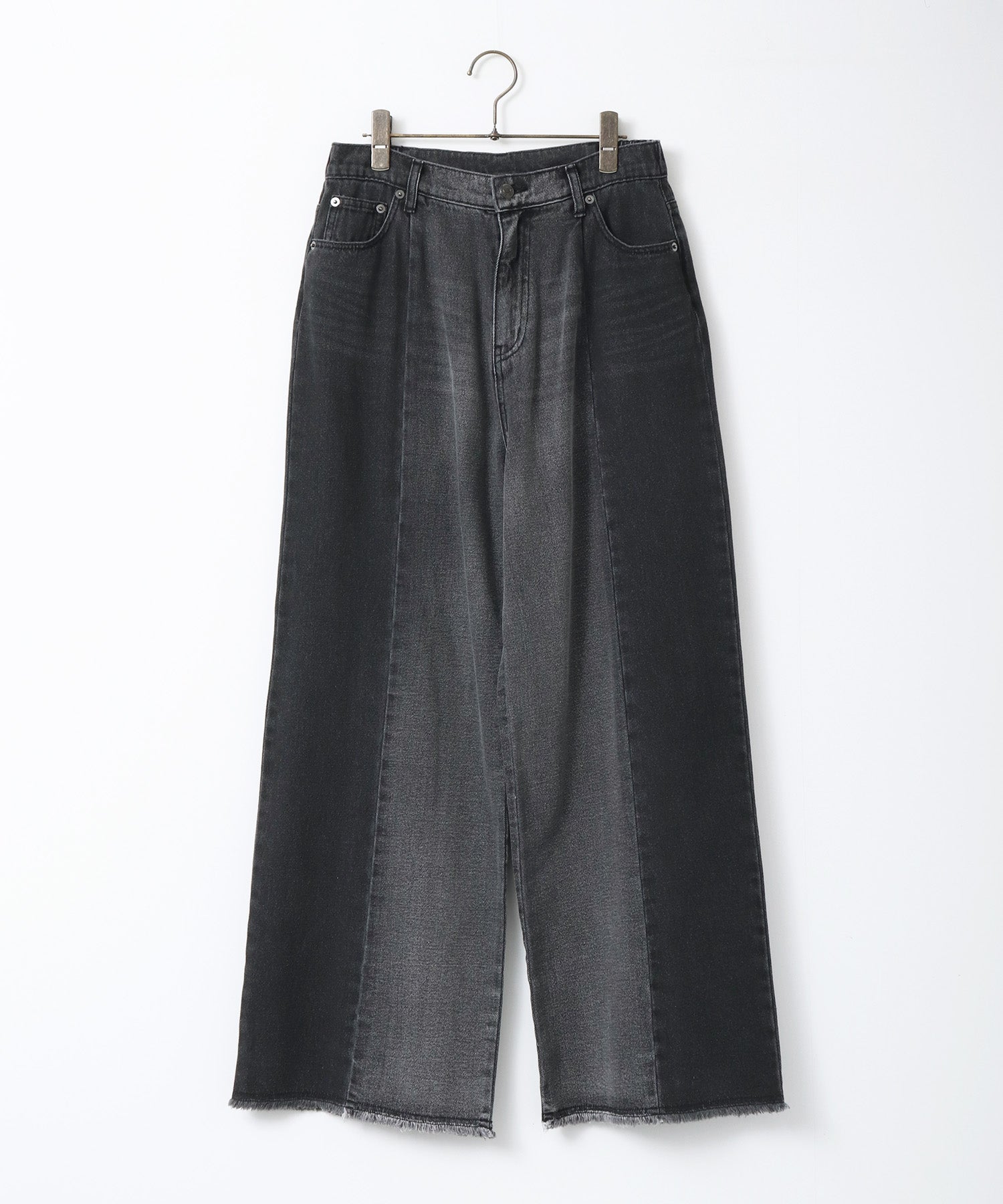 バイカラーデニムパンツ