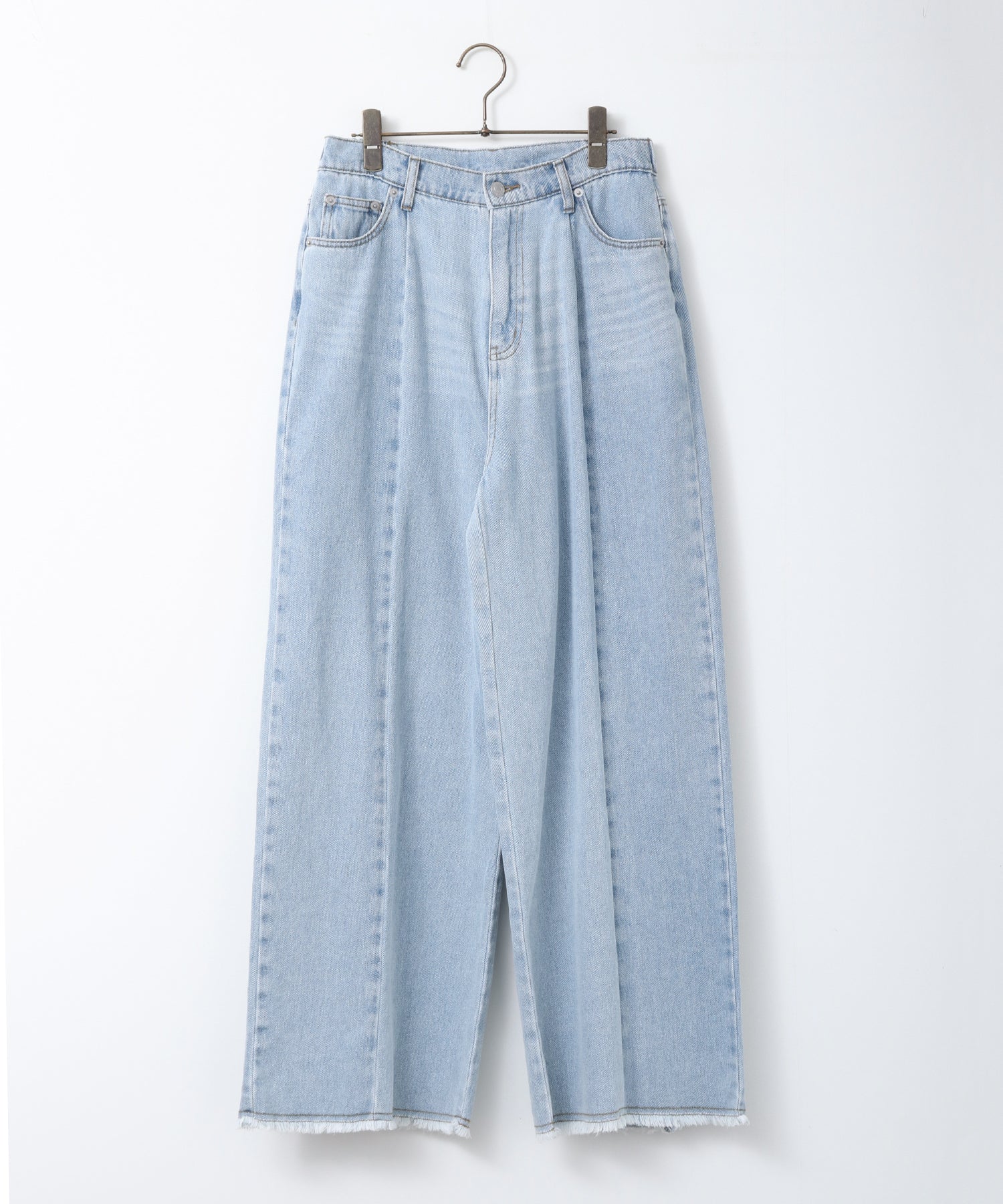 バイカラーデニムパンツ