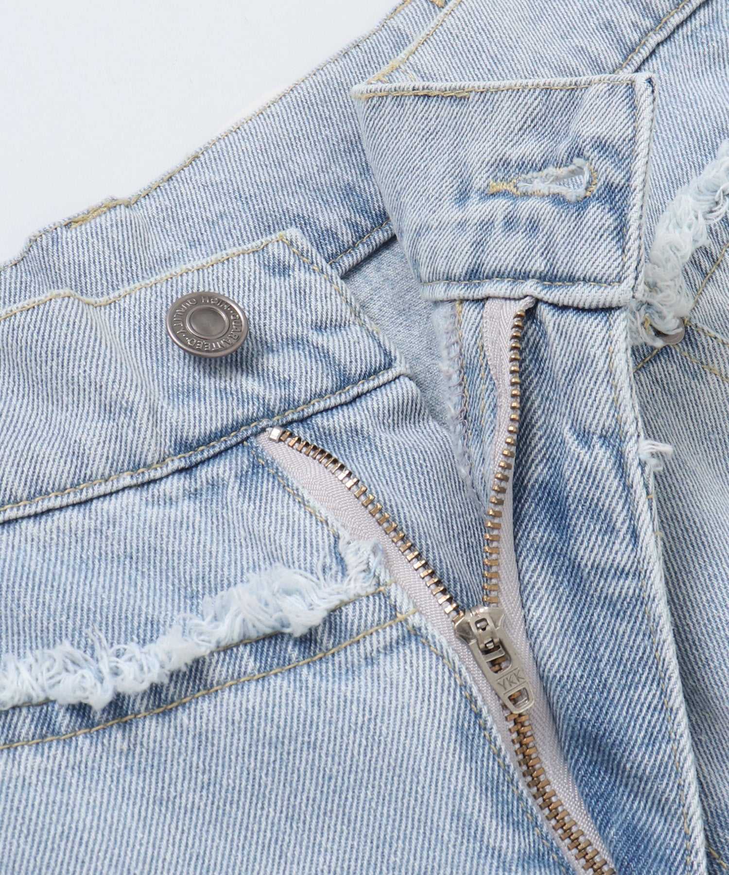 DENIM/TWILL WAIST SWITCH WIDE PANTS