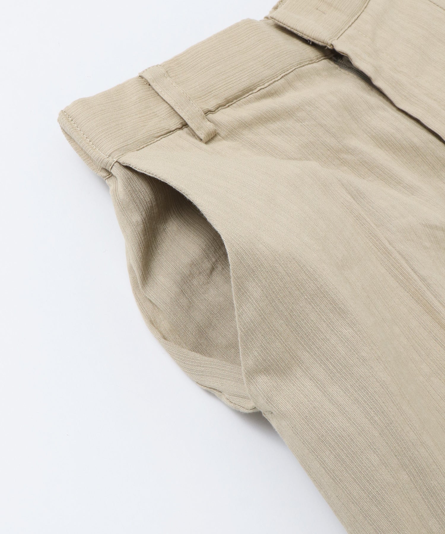 SPRING SLAB DEEP TUCK PANTS