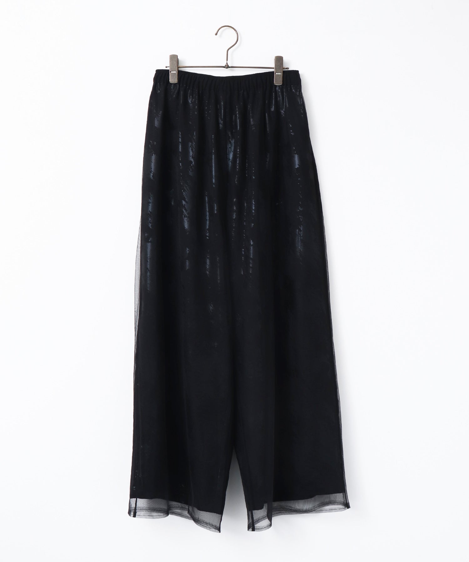 GEORGETTE FOIL PRINT TULLE LAYERED PANTS