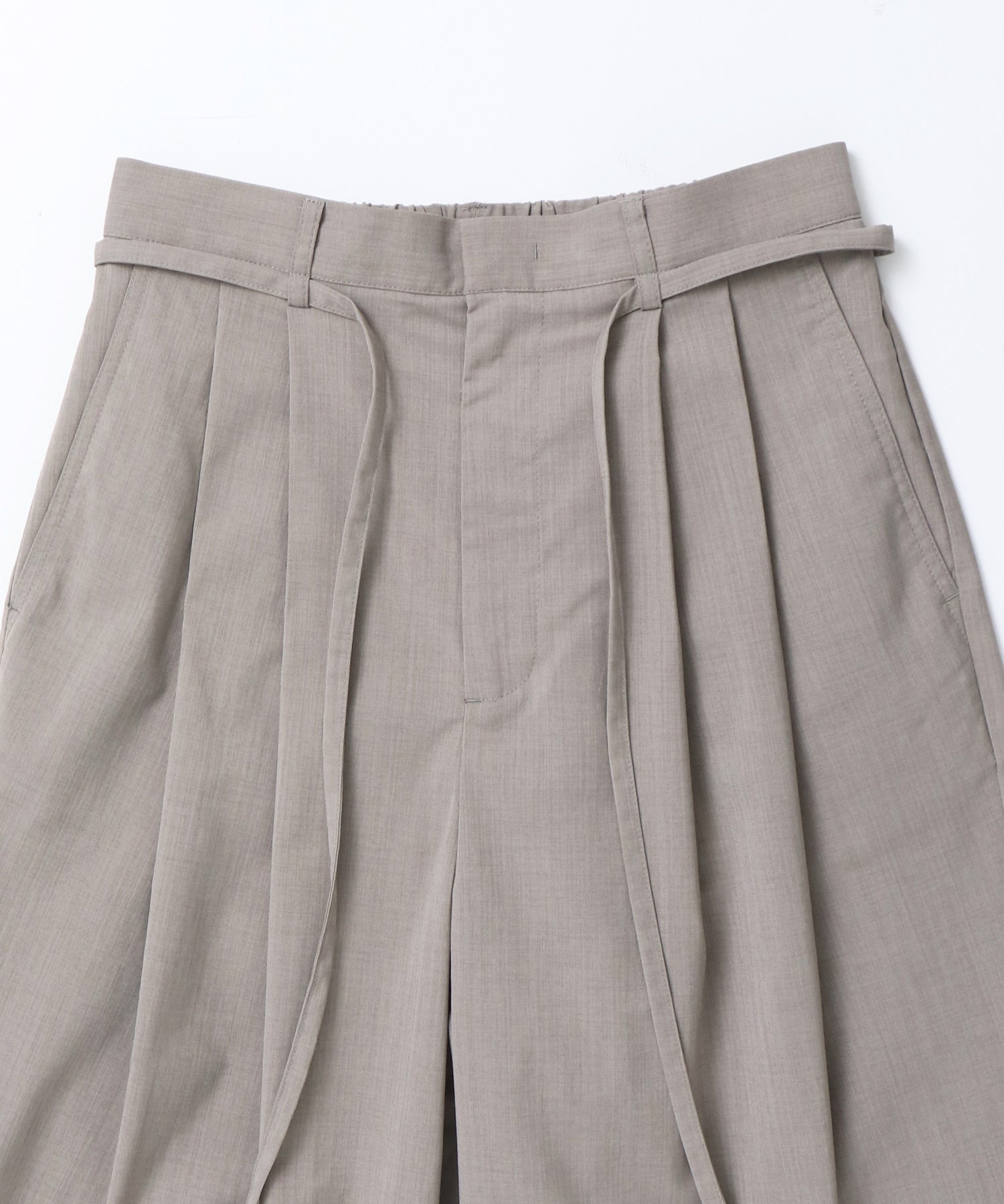 LINEN-LOOK PLEATED PANTS