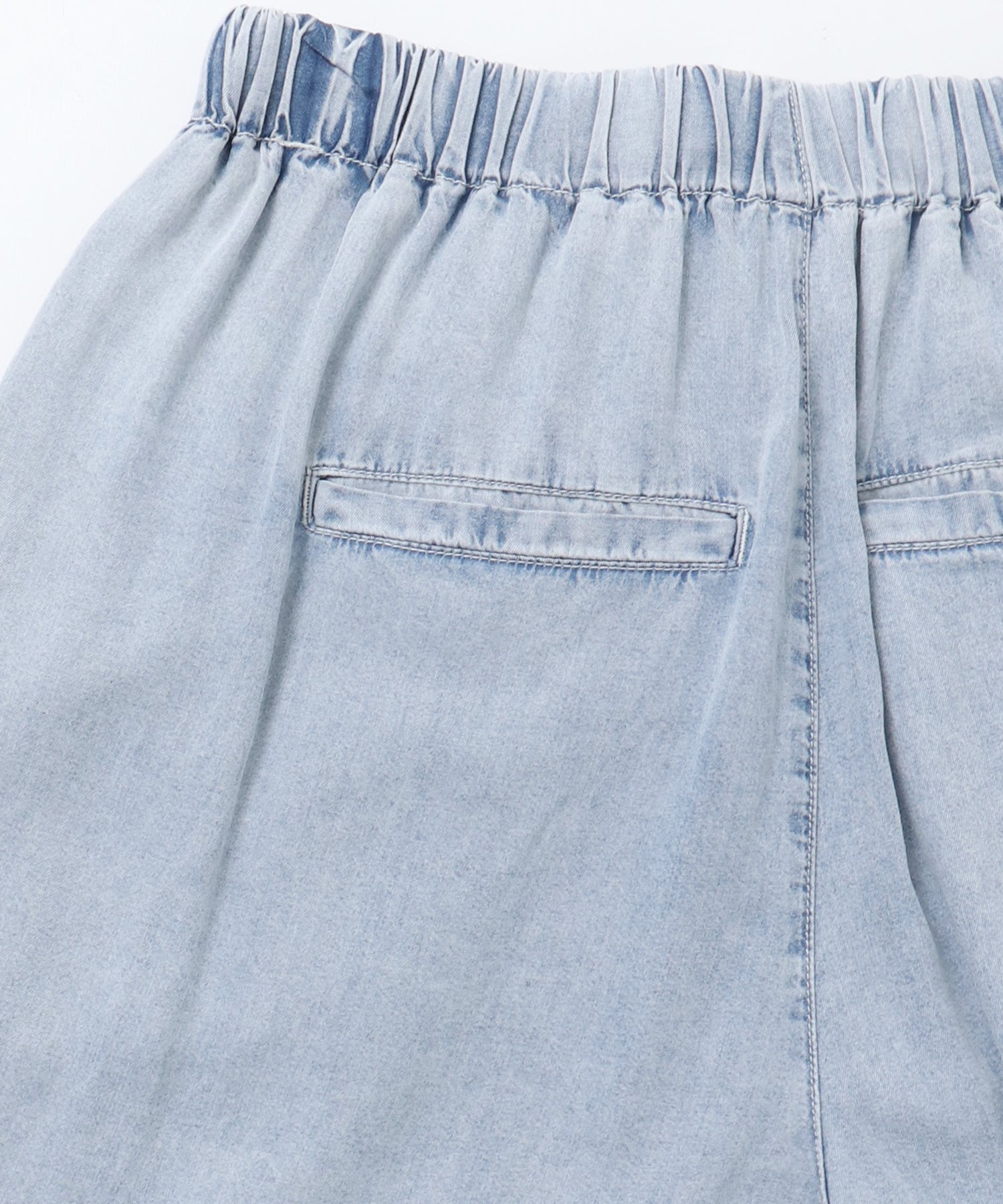 TENCEL DENIM WITH HEM TABS WIDE PANTS