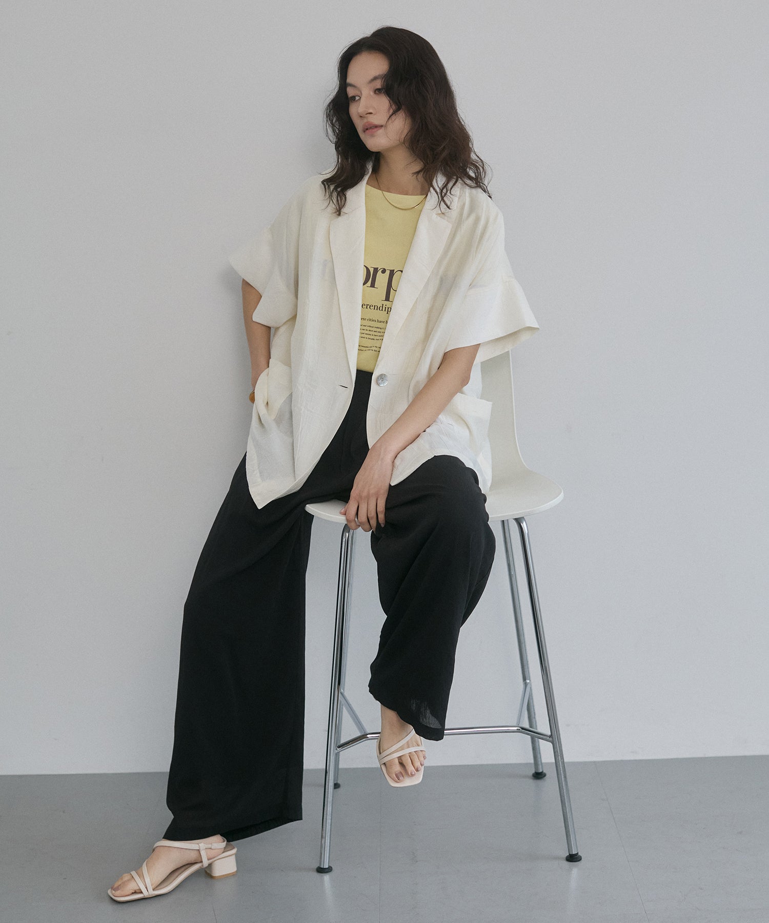 SHEER WIDE STRAIGHT PANTS
