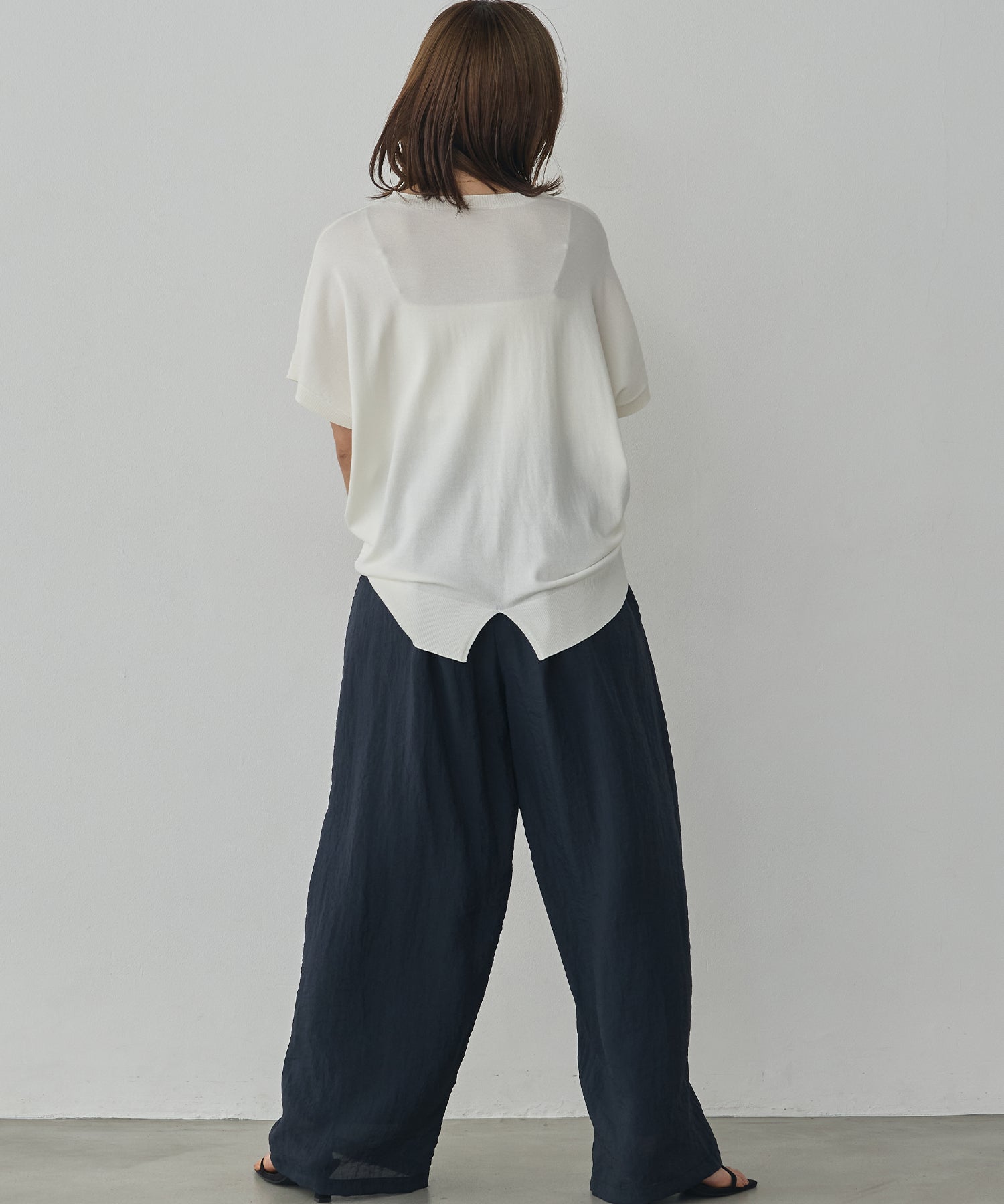 GLOSSY SHEER EASY PANTS