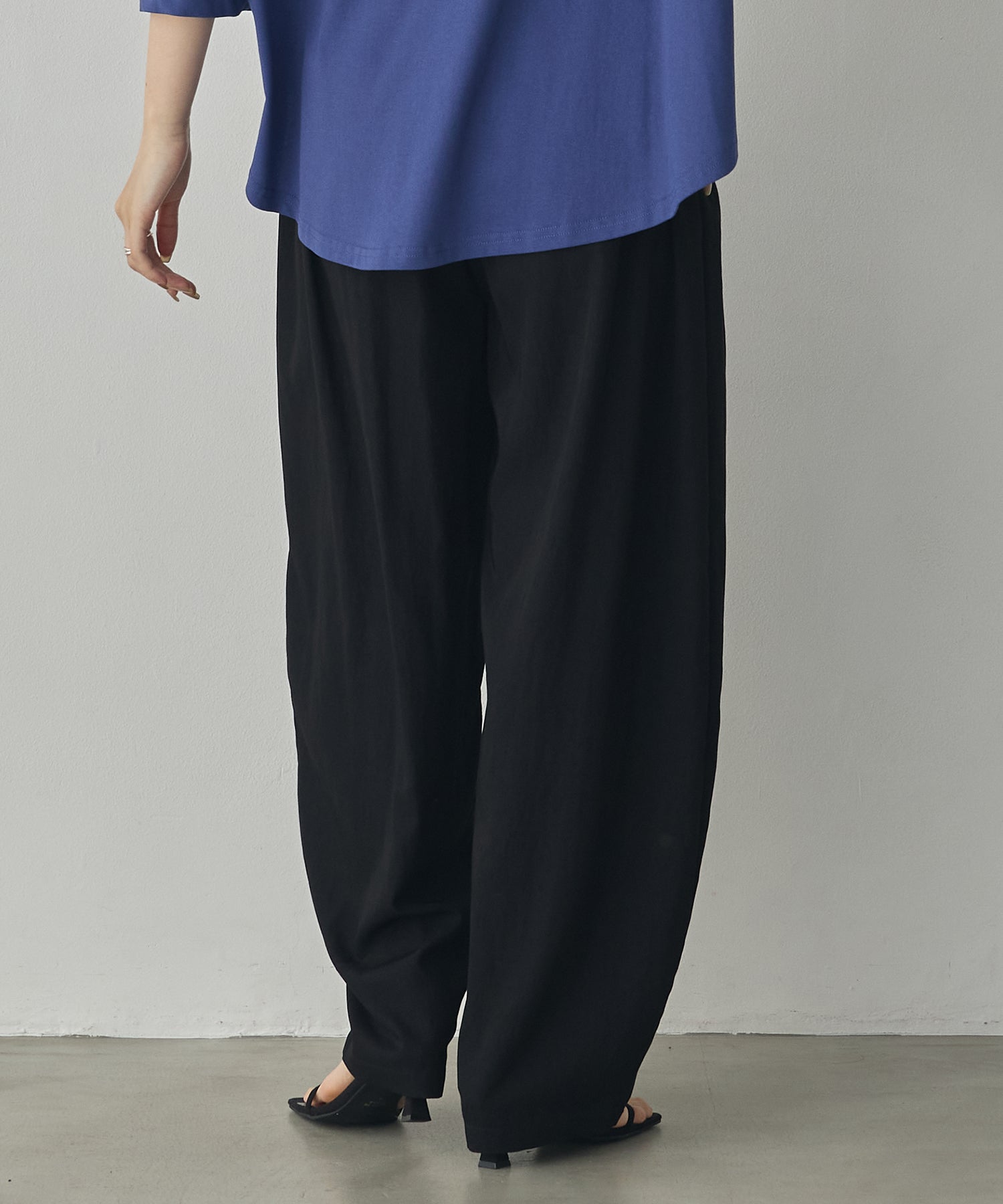 THICK-WEAVE CURVY PANTS