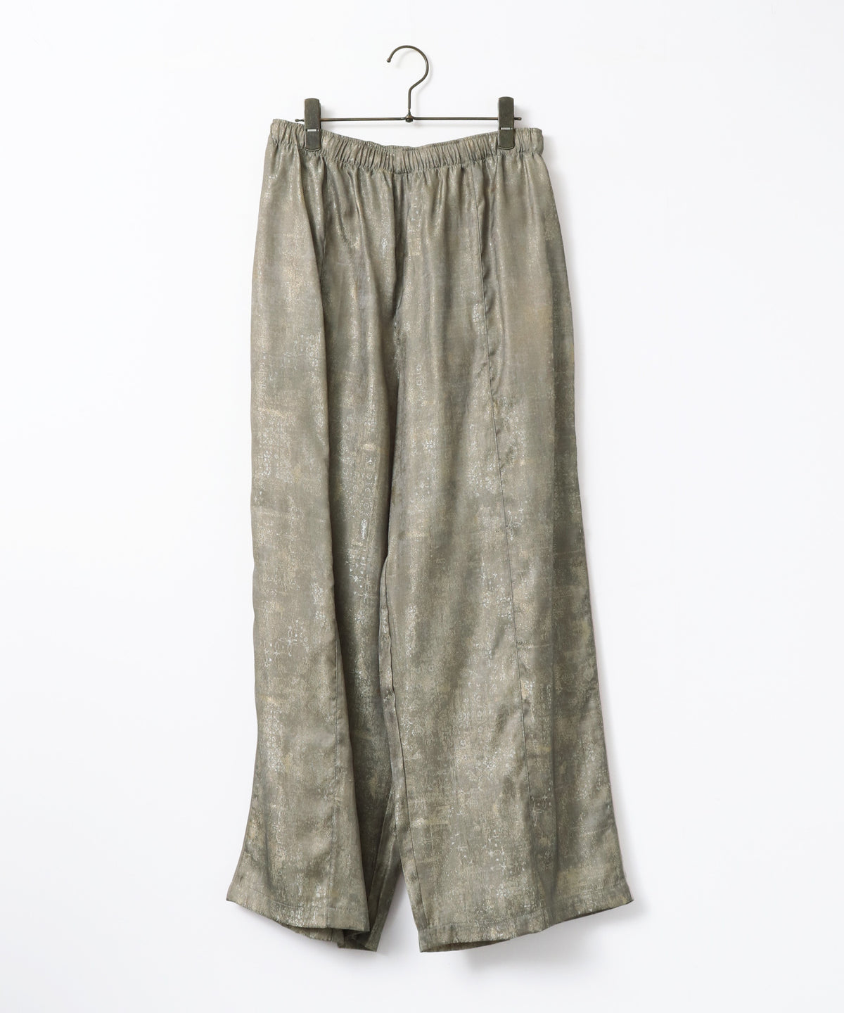 SHINY JACQUARD EASY PANTS