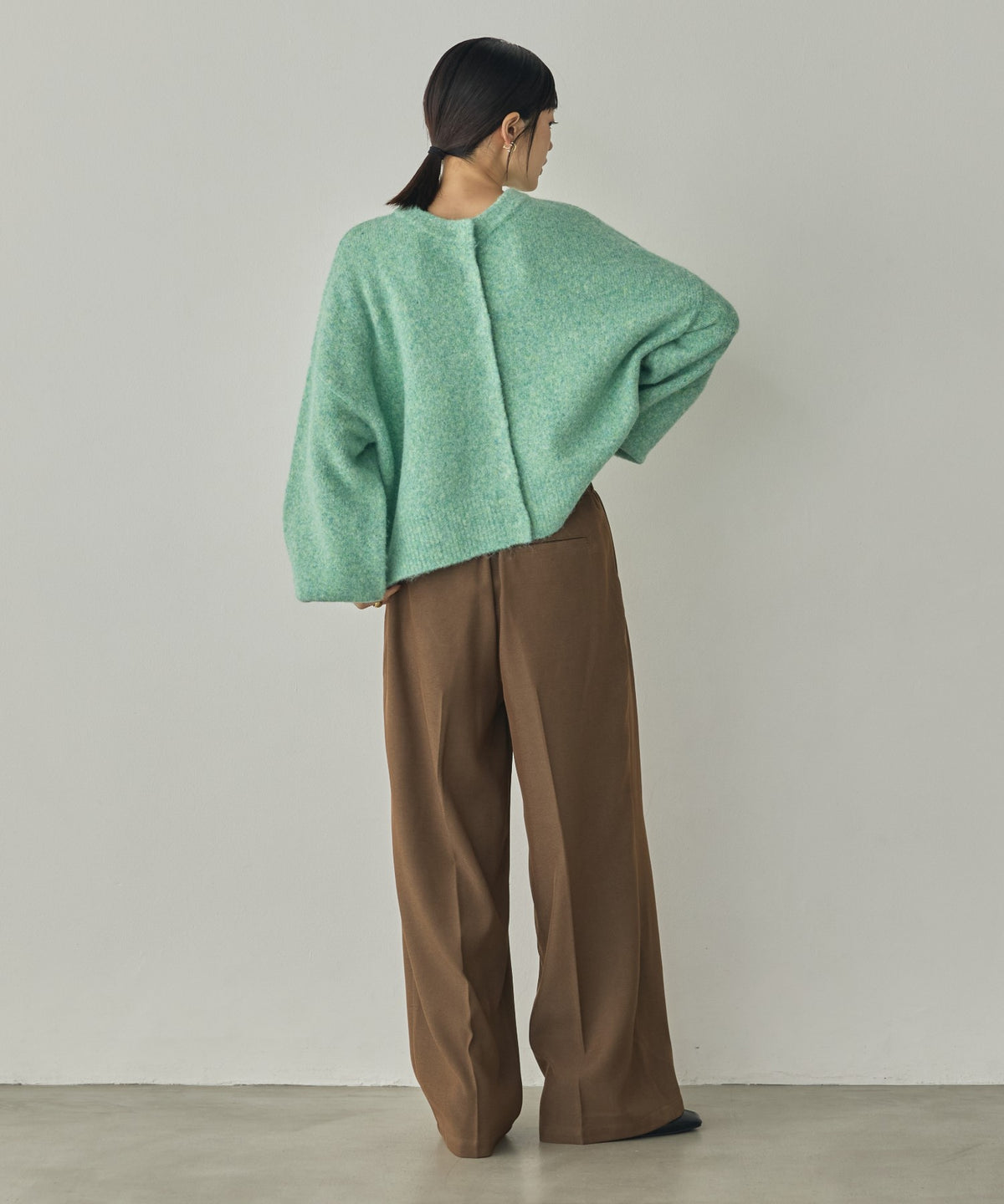 POLY-TWILL TUCK PANTS