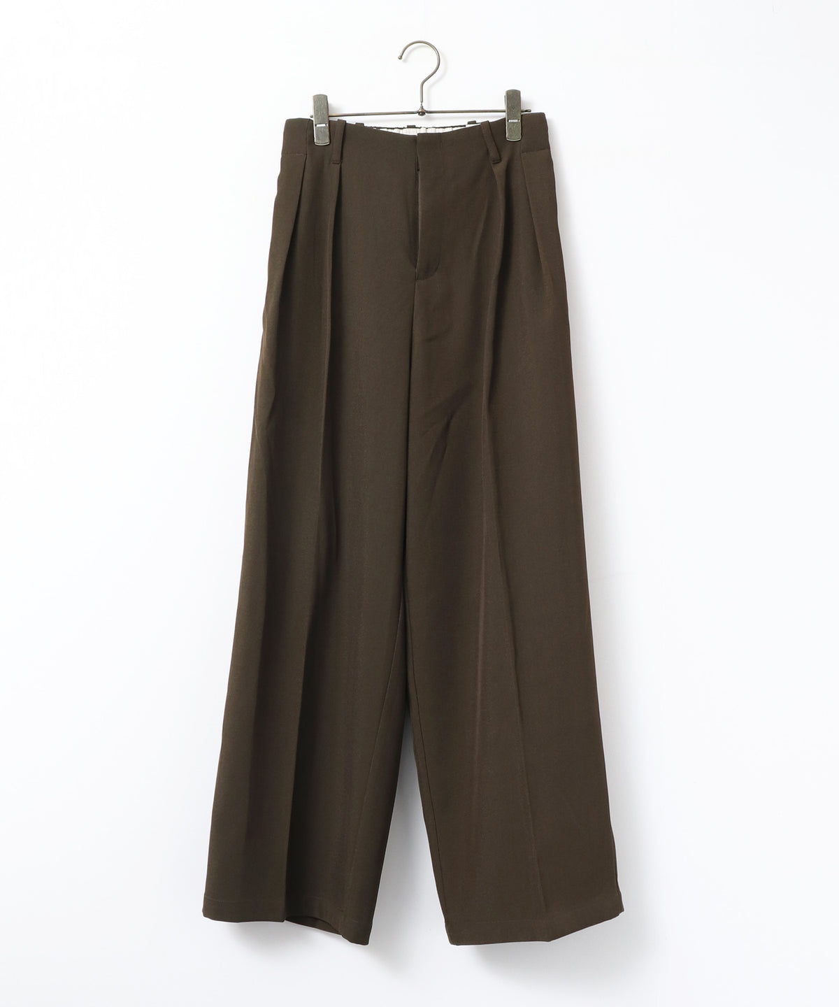 POLY-TWILL TUCK PANTS