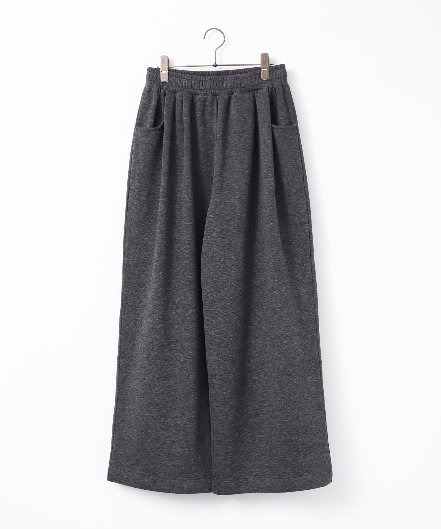 ベロアボンディング スウェットワイドパンツ