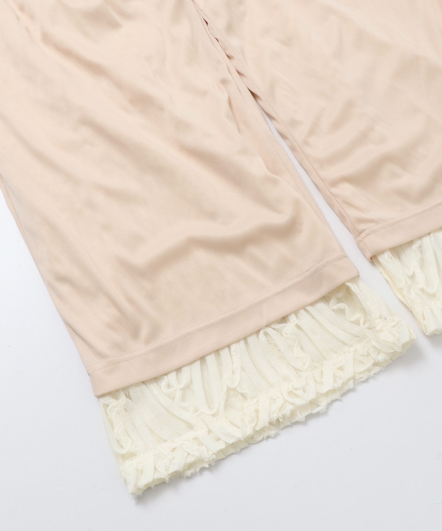 MOTIF LACE STRAIGHT-LEG PANTS