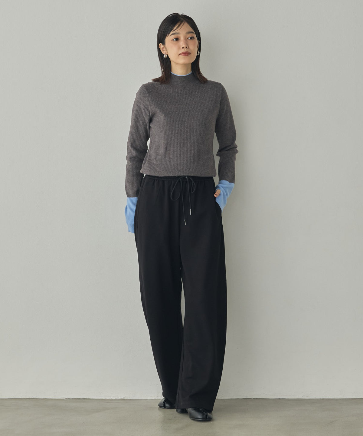 THICK FLEECE-LINED CURVED-LEG PANTS