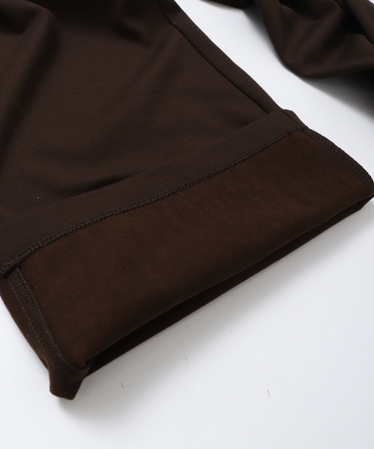 THICK FLEECE-LINED CURVED-LEG PANTS