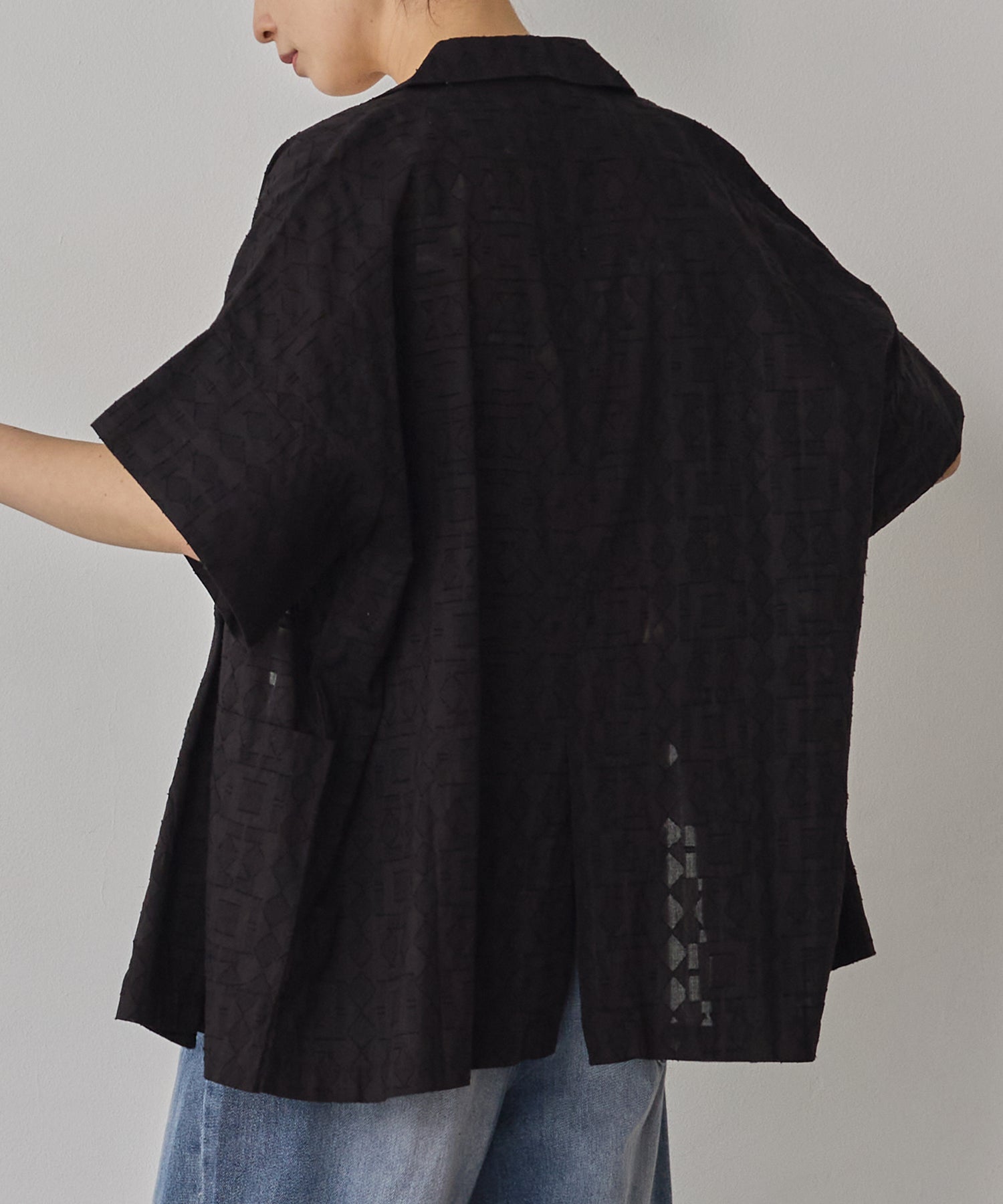 CUT-JACQUARD TAILORED JACKET