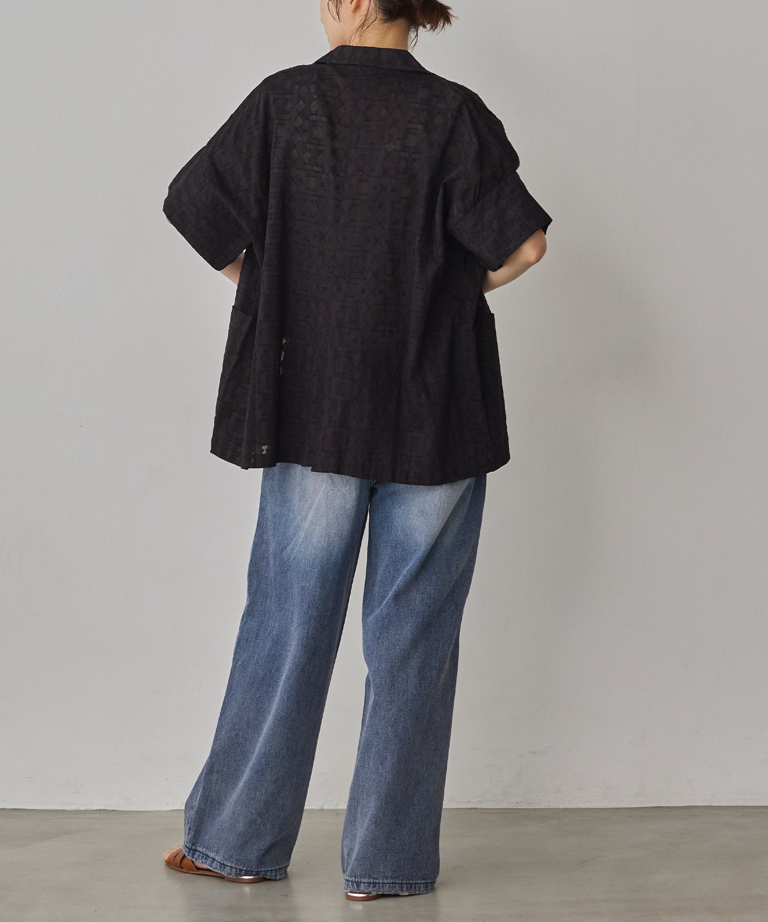 CUT-JACQUARD TAILORED JACKET