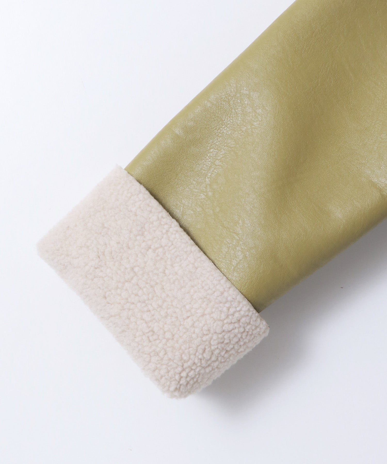 フェイクレザー×ボア ブルゾン