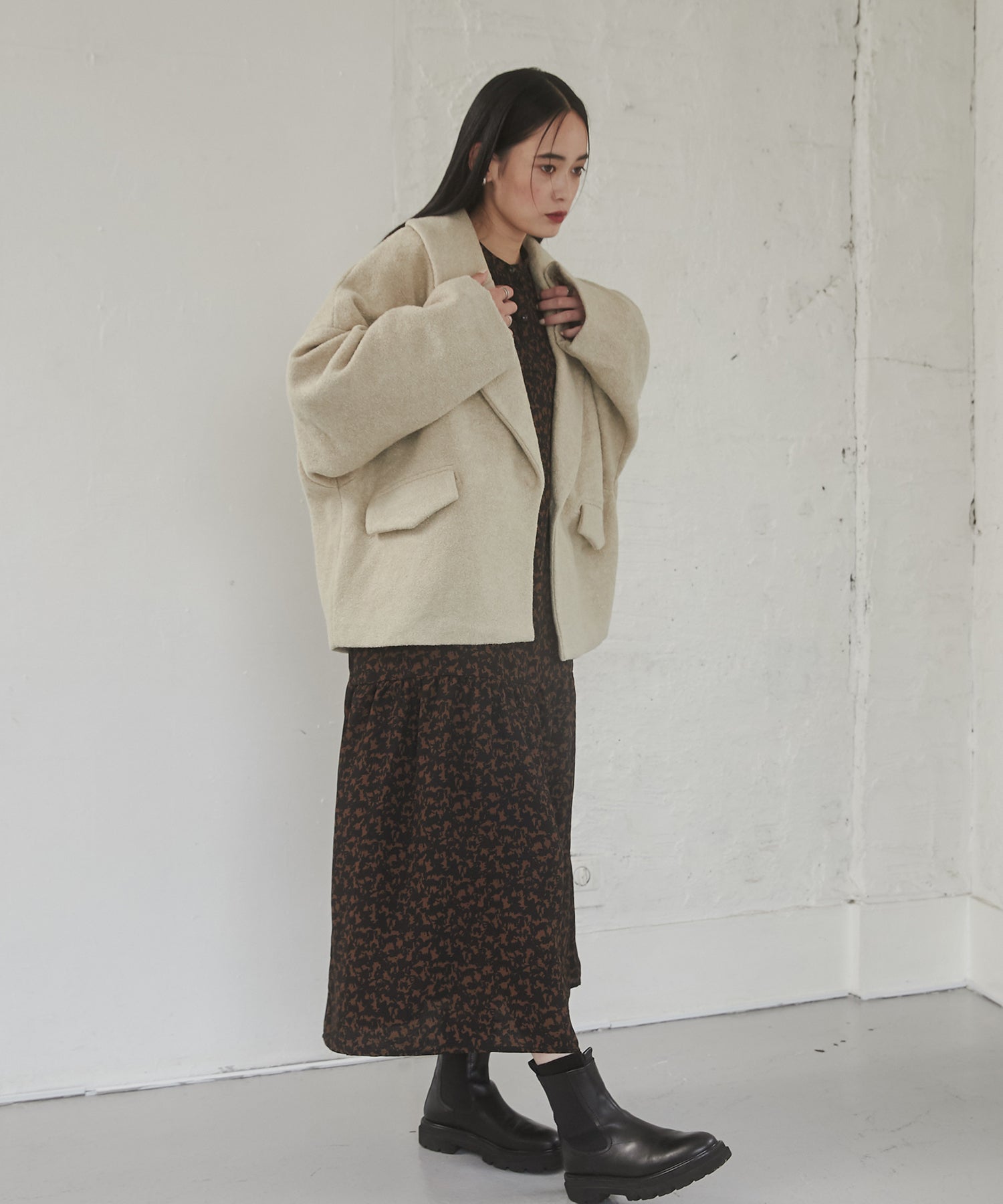 ミニブークレ オーバージャケット