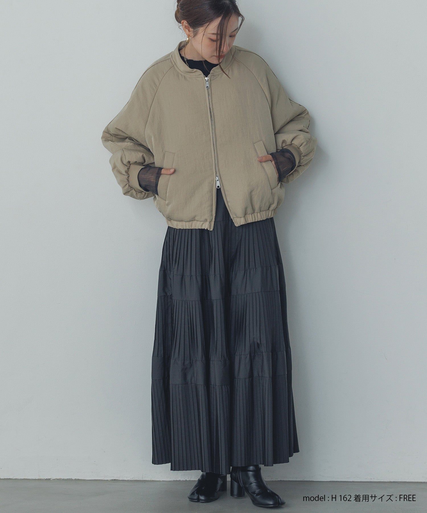 ナイロンツイル バルーンブルゾン