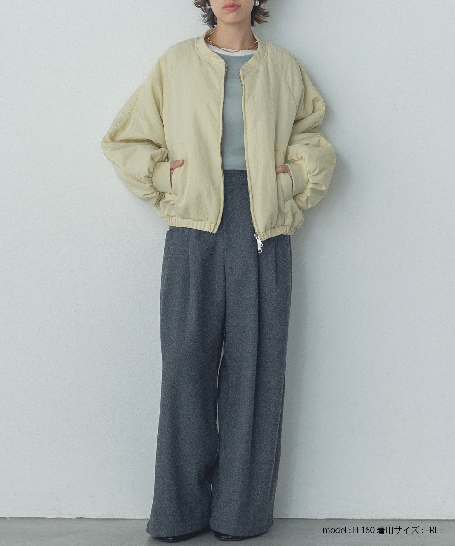 ナイロンツイル バルーンブルゾン