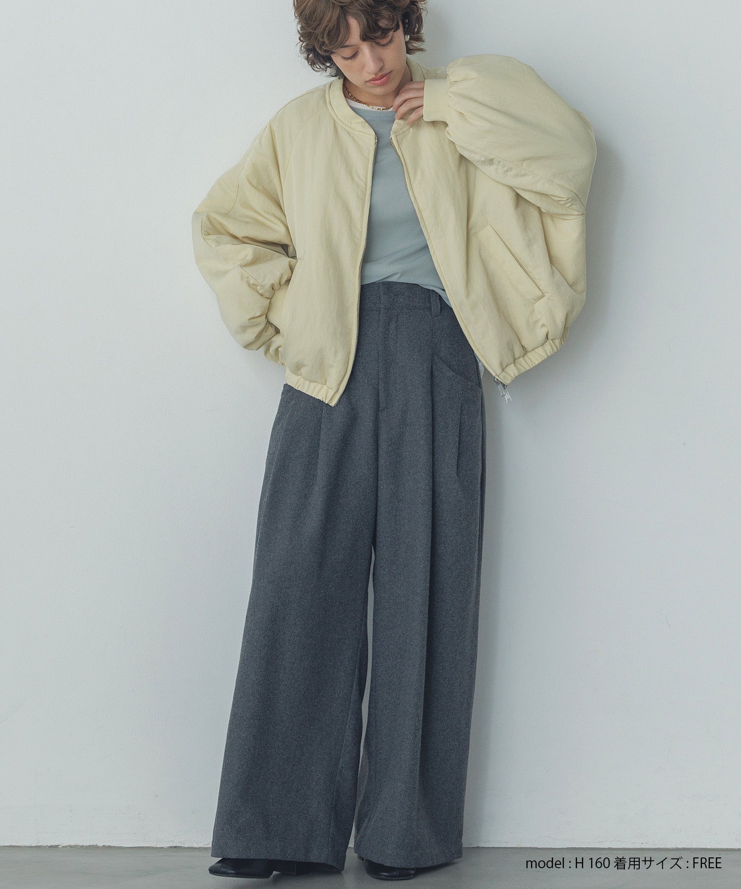 ナイロンツイル バルーンブルゾン