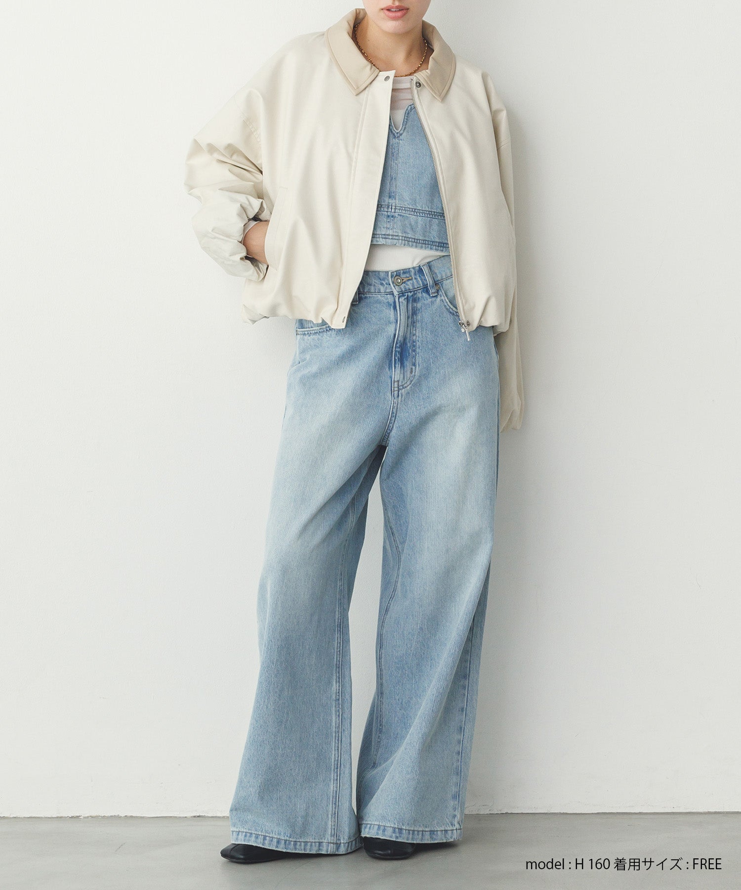 FAUX LEATHER BALLOON BLOUSON