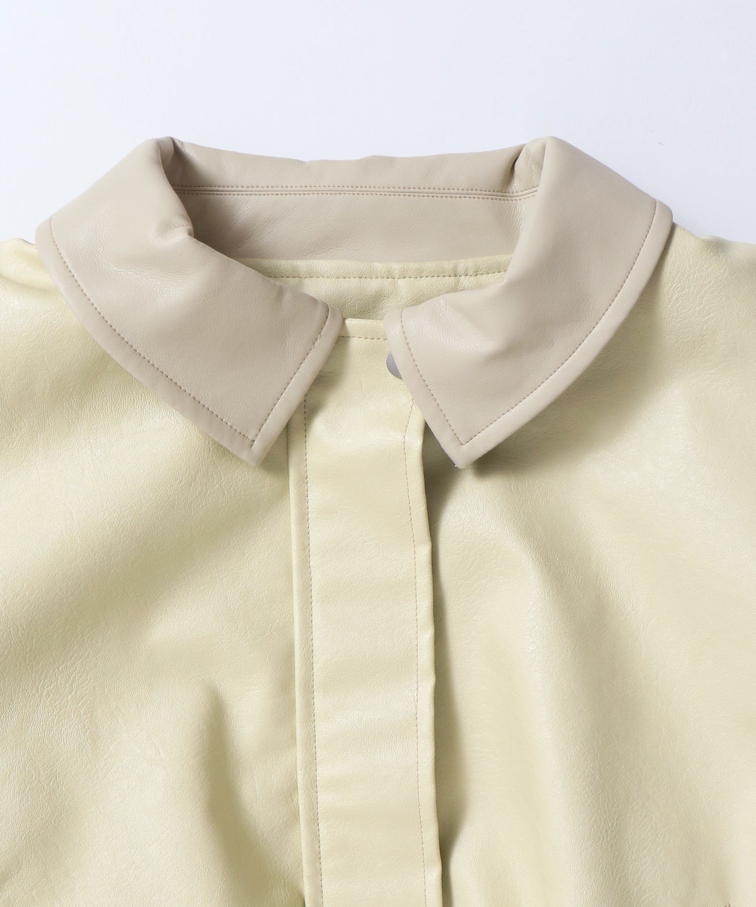 フェイクレザー バルーンブルゾン