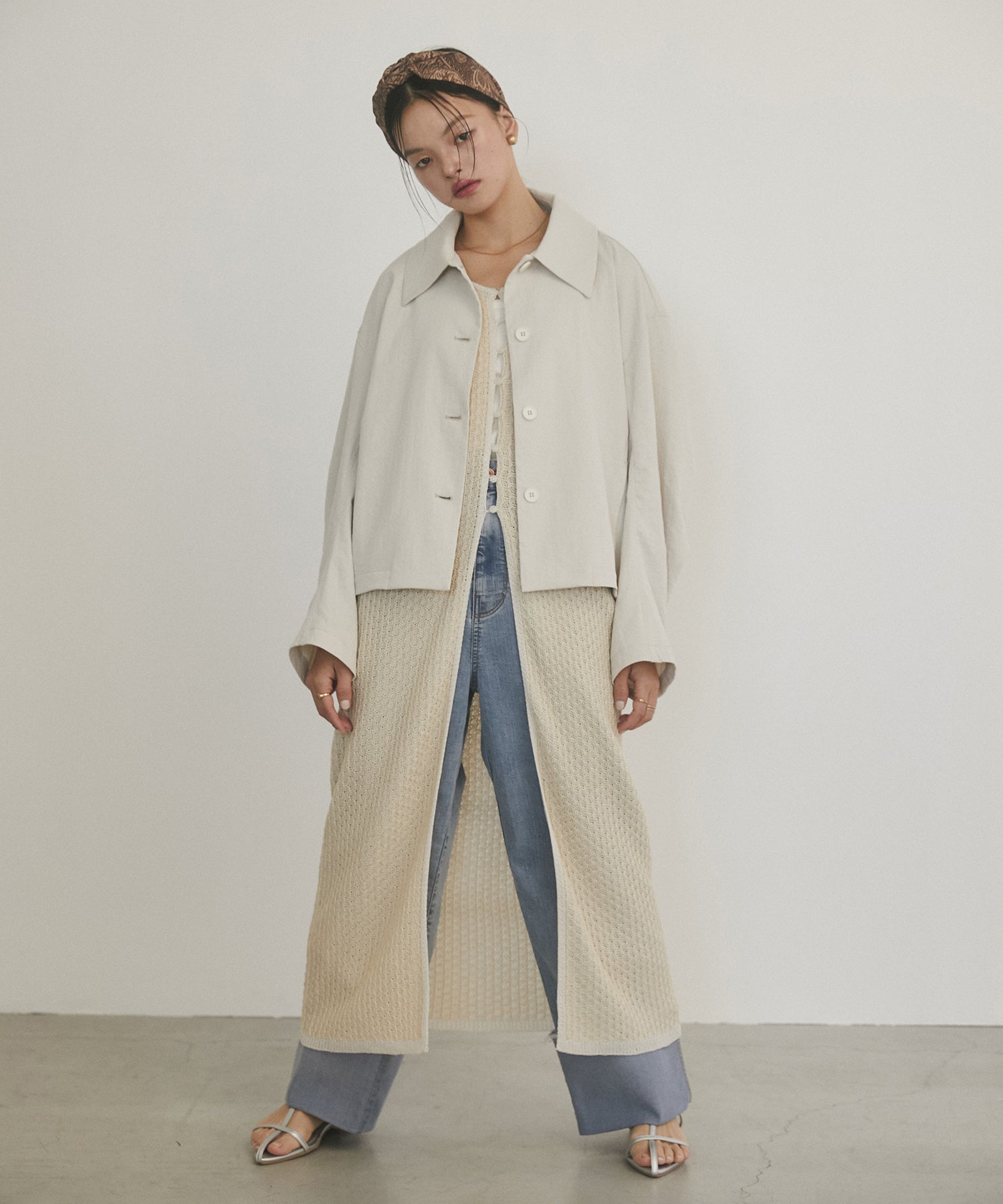 コットンライク気流染めブルゾン