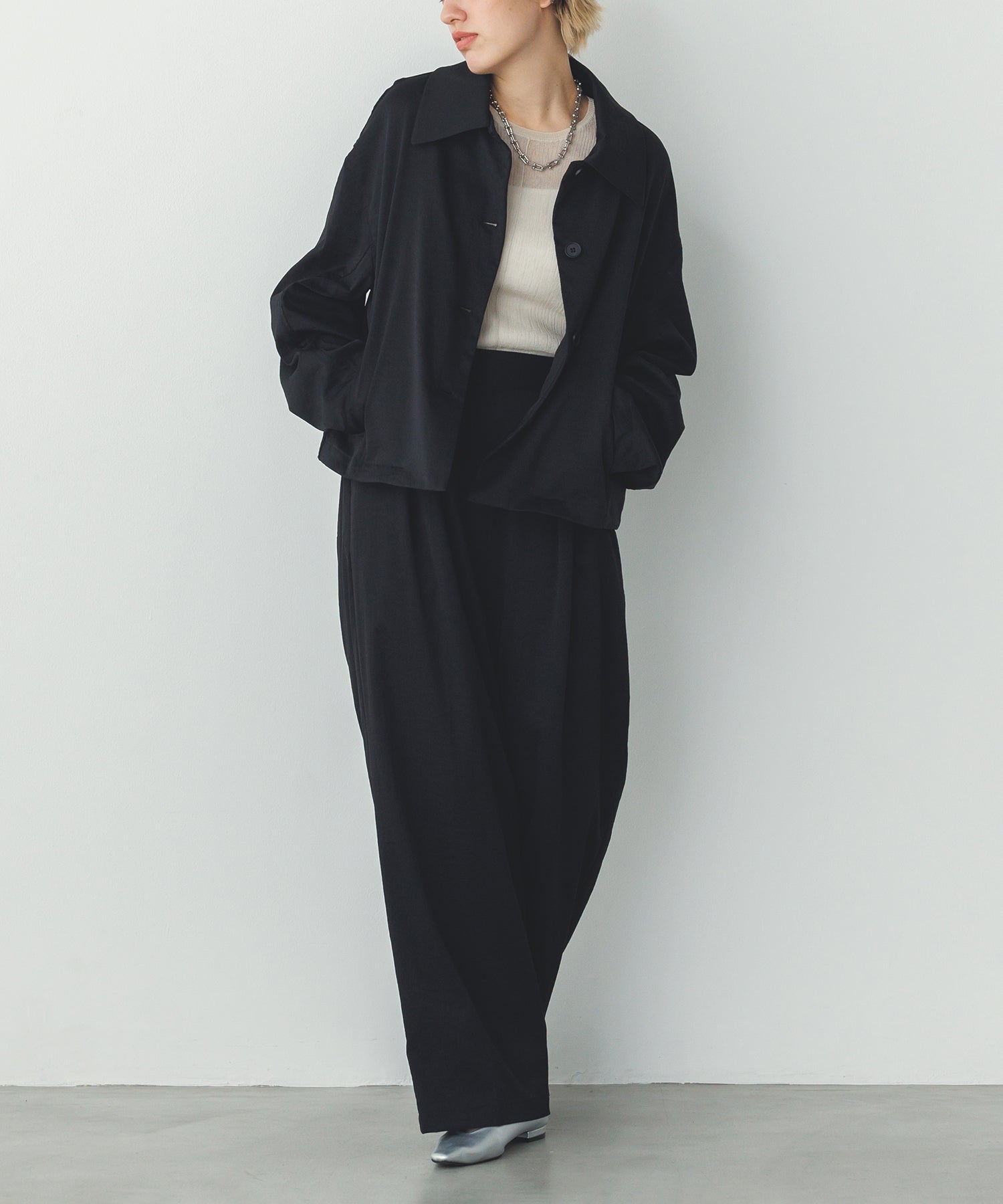 コットンライク気流染めブルゾン