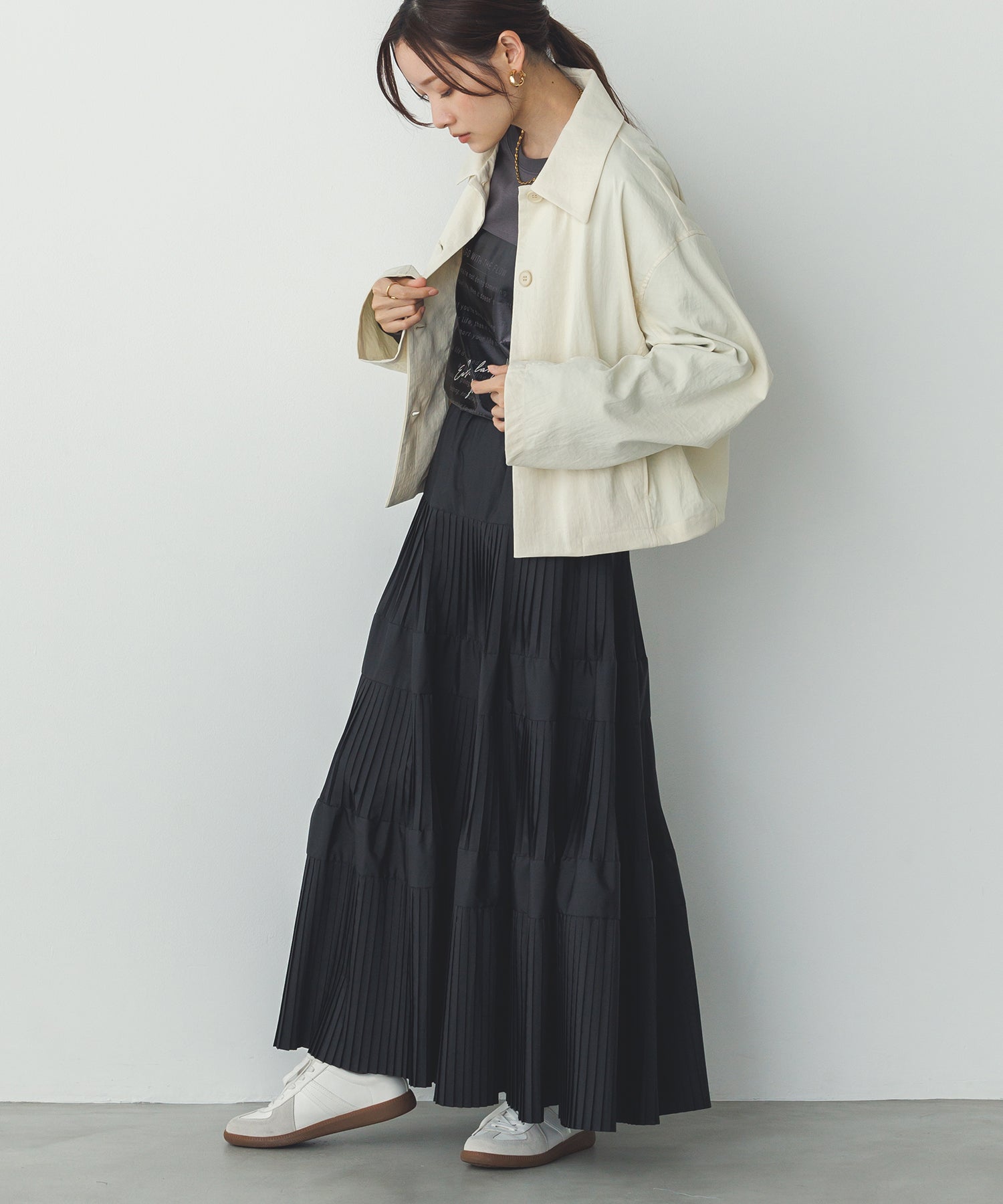 コットンライク気流染めブルゾン