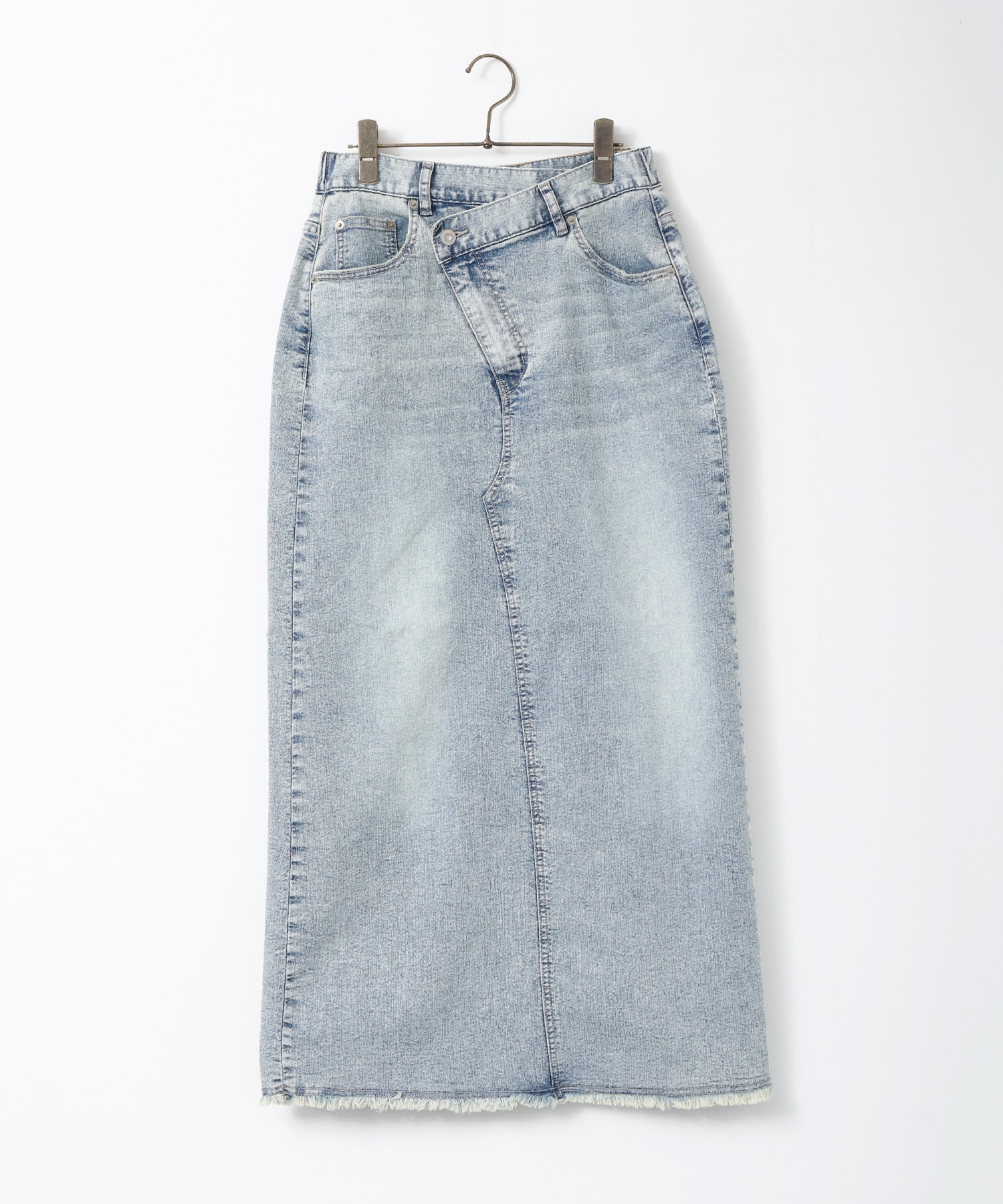 デニム ラップデザイン タイトスカート