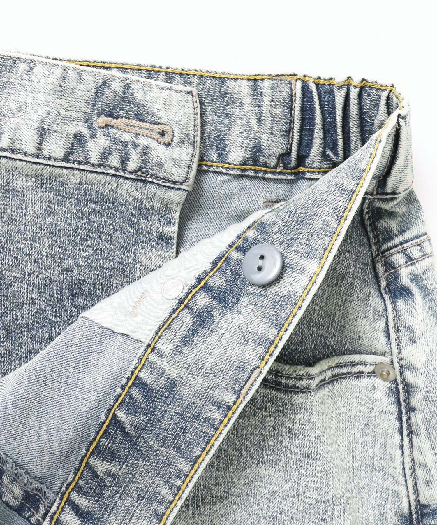 デニム ラップデザイン タイトスカート